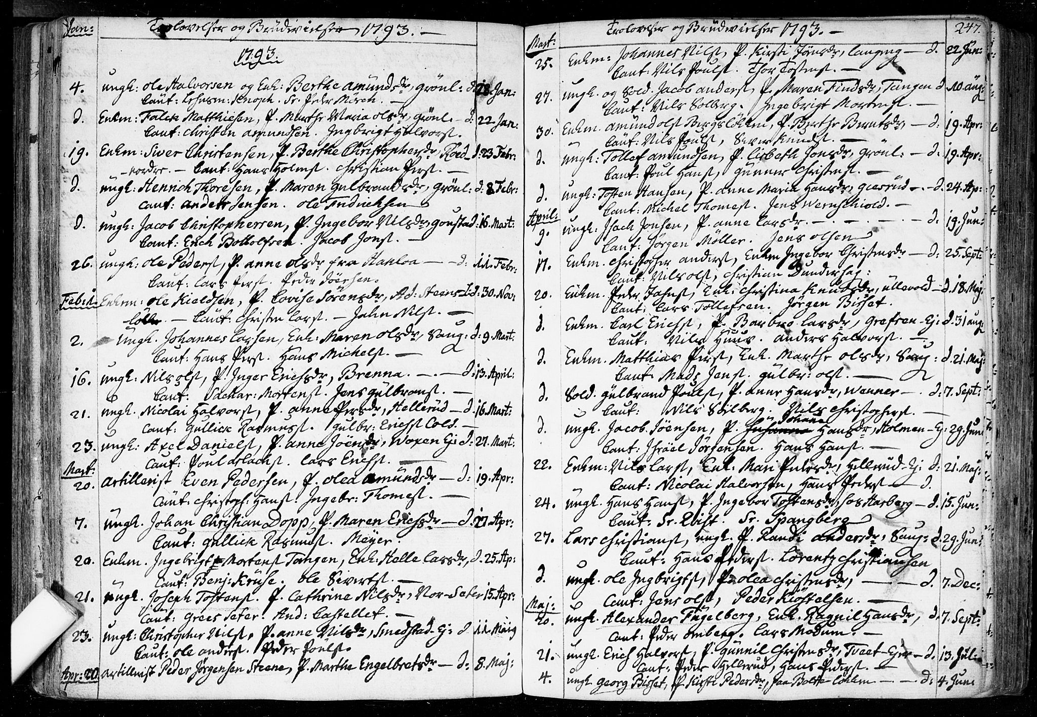 Aker prestekontor kirkebøker, AV/SAO-A-10861/F/L0010: Parish register (official) no. 10, 1786-1809, p. 247