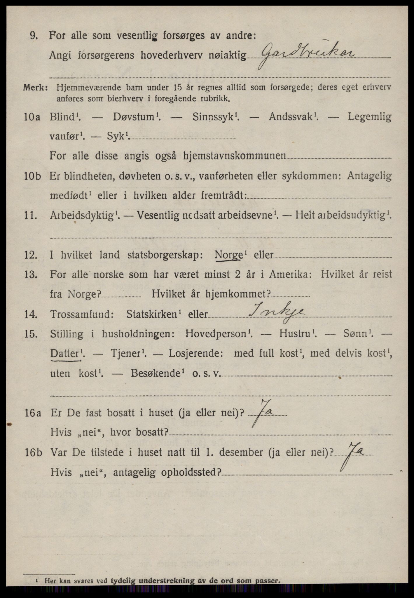 SAT, 1920 census for Volda, 1920, p. 8635