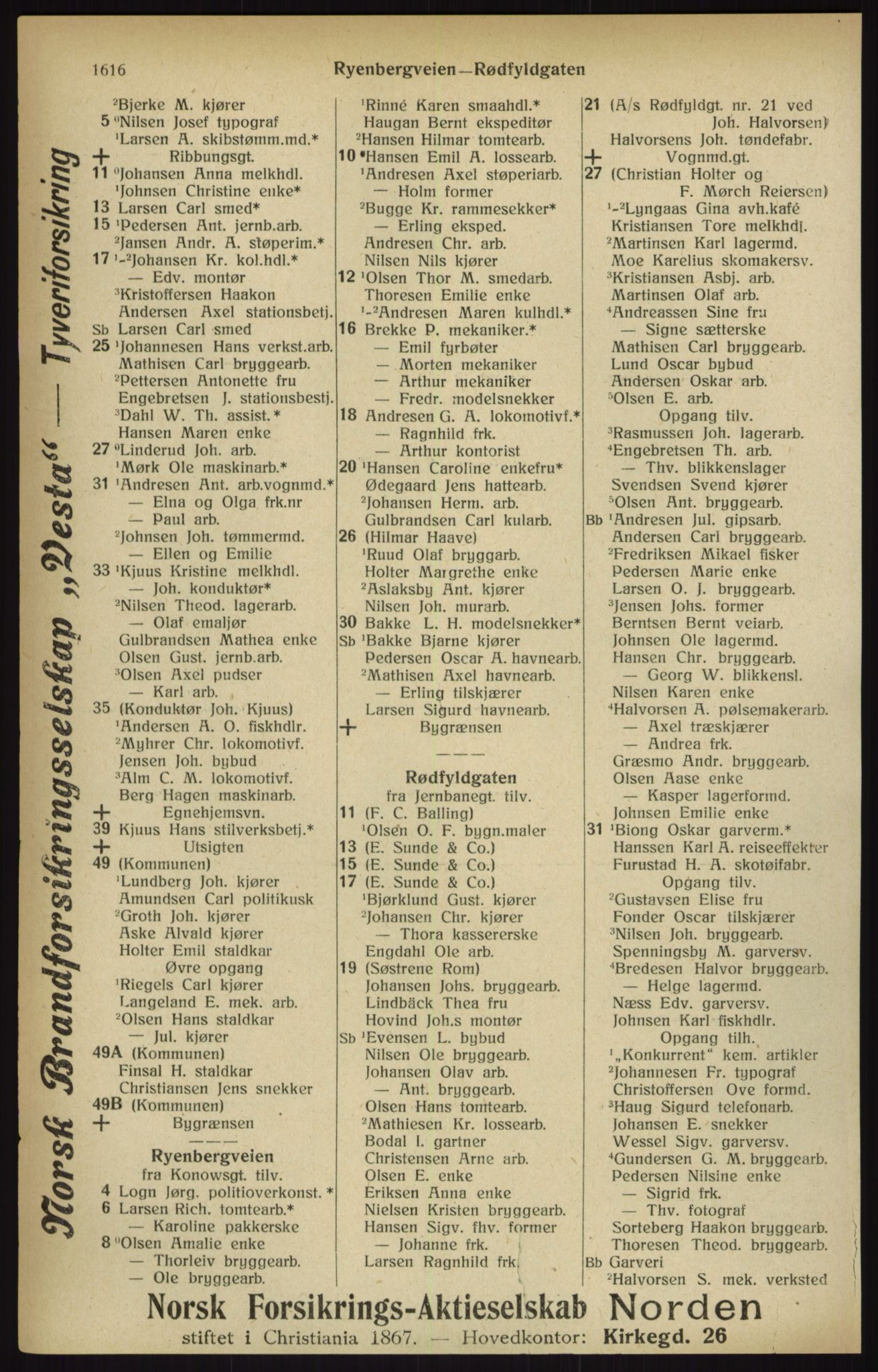 Kristiania/Oslo adressebok, PUBL/-, 1916, p. 1616