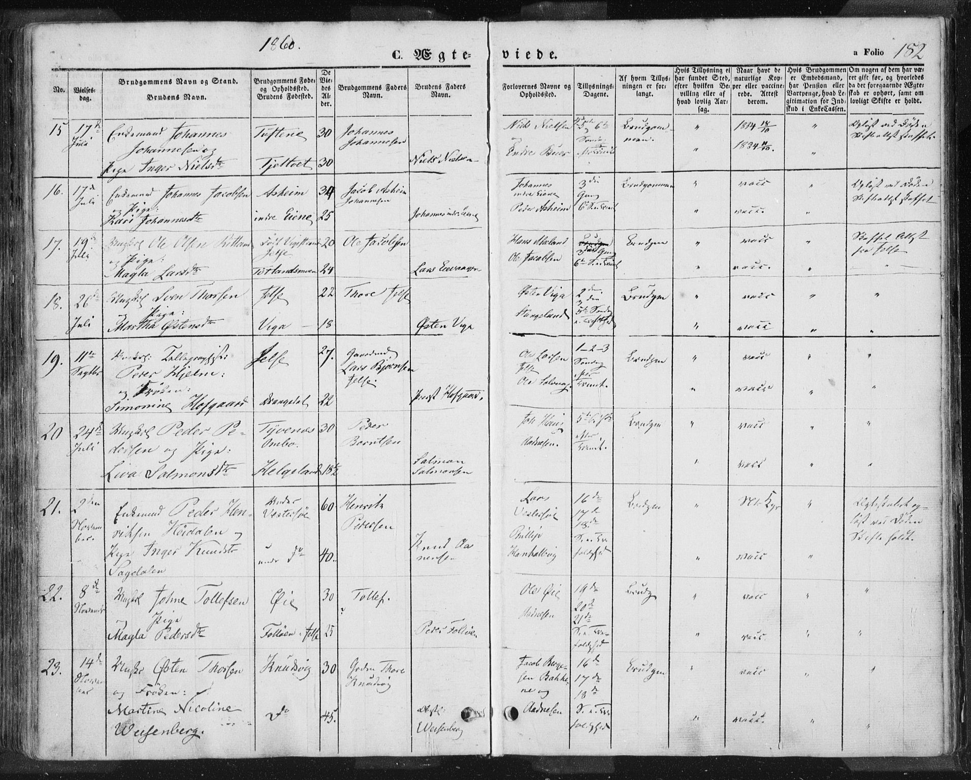 Hjelmeland sokneprestkontor, AV/SAST-A-101843/01/IV/L0009: Parish register (official) no. A 9, 1846-1860, p. 182