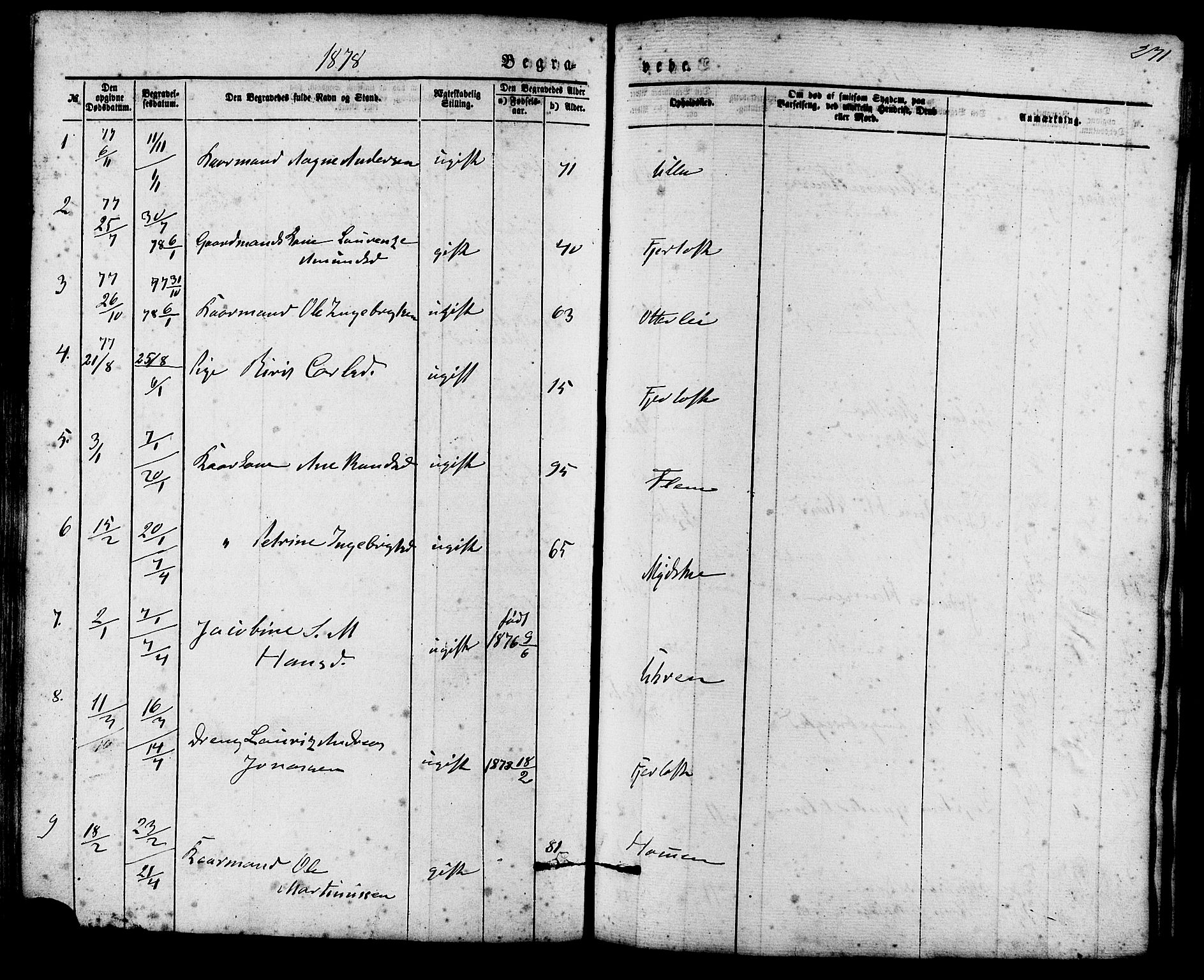 Ministerialprotokoller, klokkerbøker og fødselsregistre - Møre og Romsdal, AV/SAT-A-1454/536/L0500: Parish register (official) no. 536A09, 1876-1889, p. 271