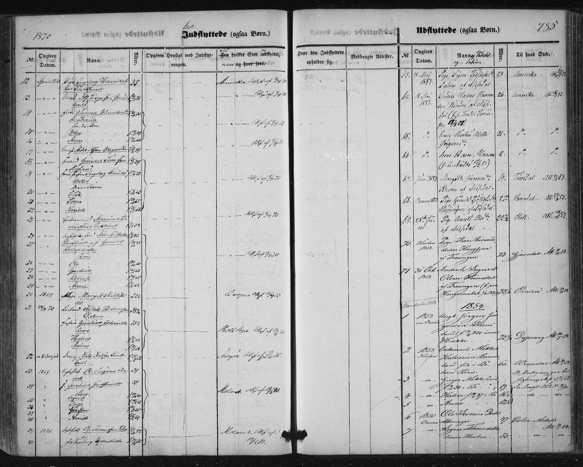 Nissedal kirkebøker, AV/SAKO-A-288/F/Fa/L0003: Parish register (official) no. I 3, 1846-1870, p. 784-785