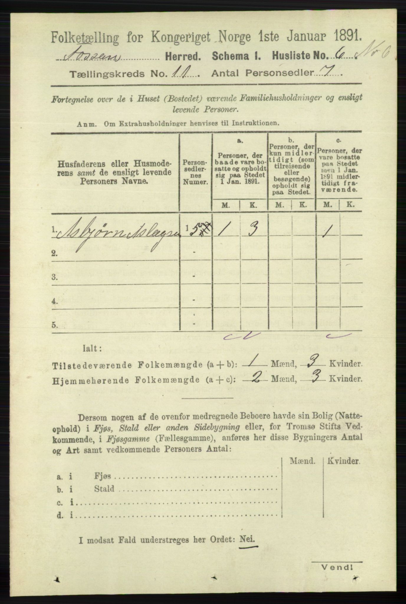 RA, 1891 census for 1129 Forsand, 1891, p. 1780