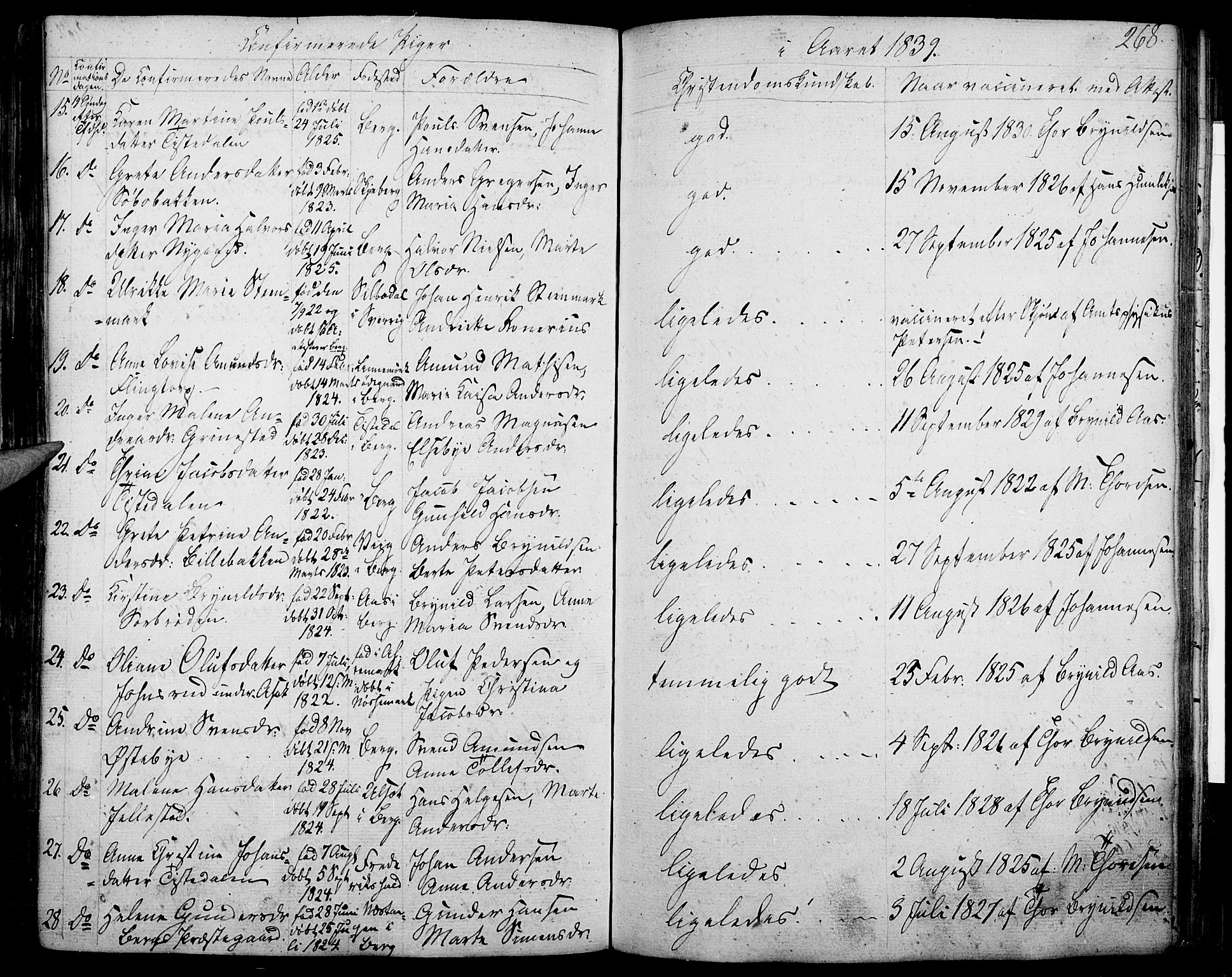 Berg prestekontor Kirkebøker, SAO/A-10902/F/Fa/L0003: Parish register (official) no. I 3, 1832-1842, p. 268