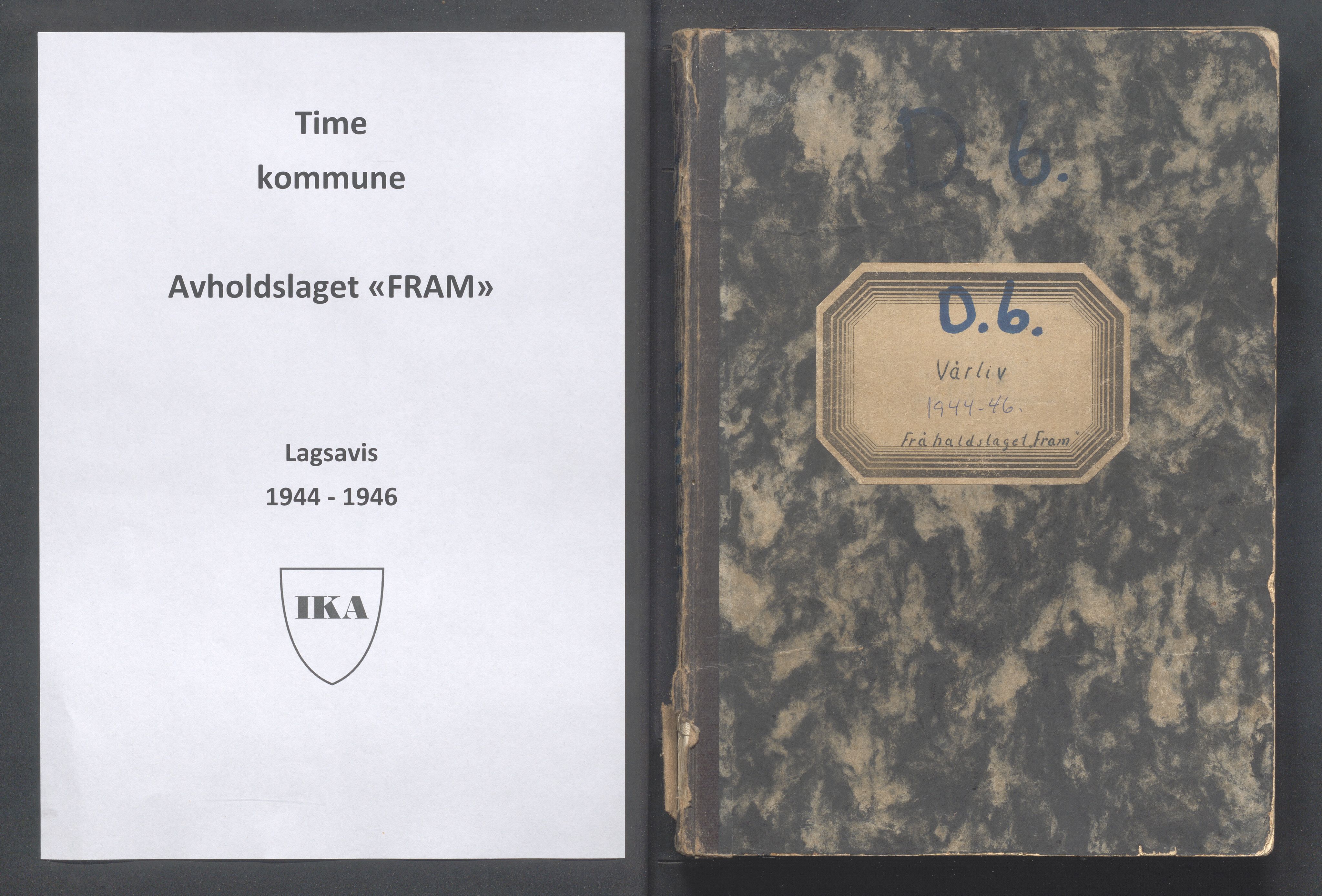 Time kommune - PA 15 Avholdslaget "FRAM", IKAR/K-100875/F/L0005: Håndskrevet blad "Vårliv", 1944-1946, p. 1