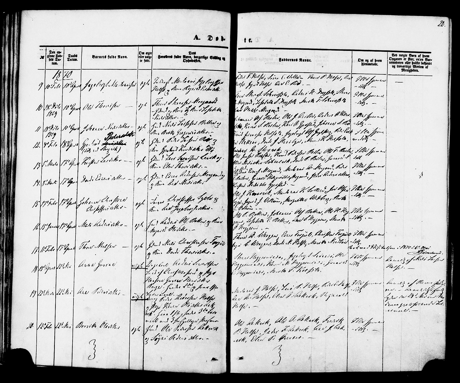 Ministerialprotokoller, klokkerbøker og fødselsregistre - Møre og Romsdal, AV/SAT-A-1454/576/L0884: Parish register (official) no. 576A02, 1865-1879, p. 22