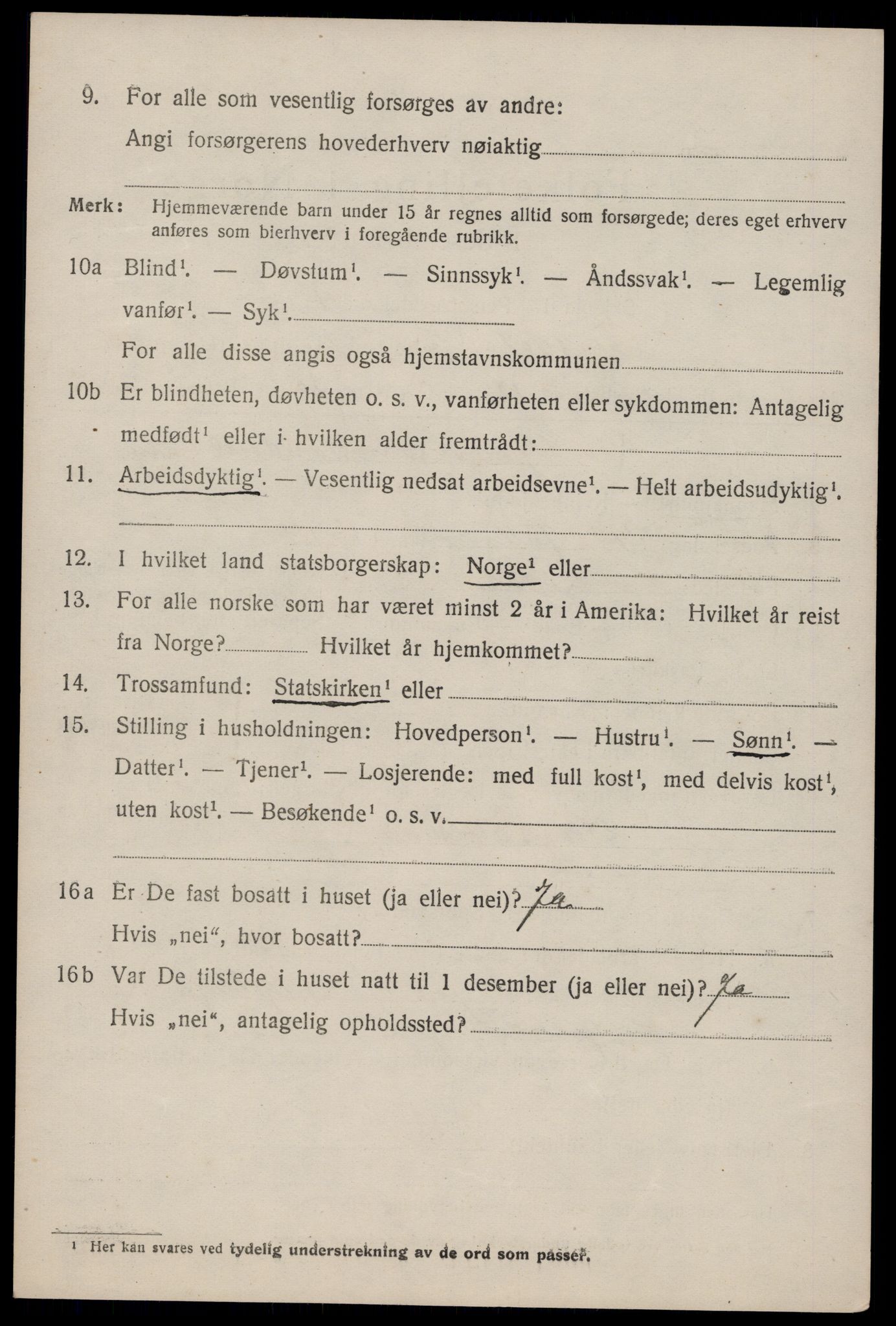 SAKO, 1920 census for Fyresdal, 1920, p. 4370