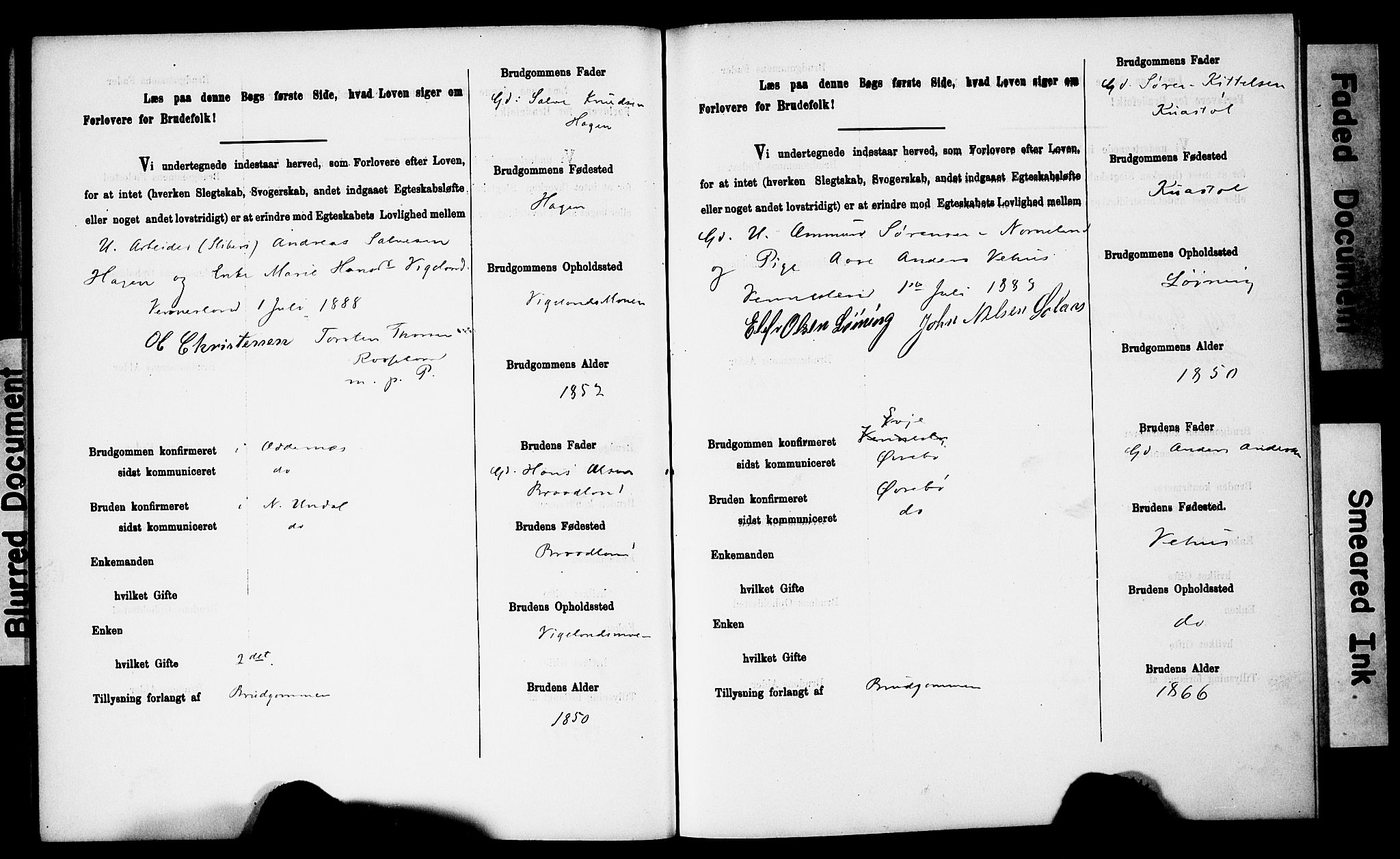 Vennesla sokneprestkontor, AV/SAK-1111-0045/J/L0032/0003: Banns register no. II 5 1, 1886-1892, p. 24