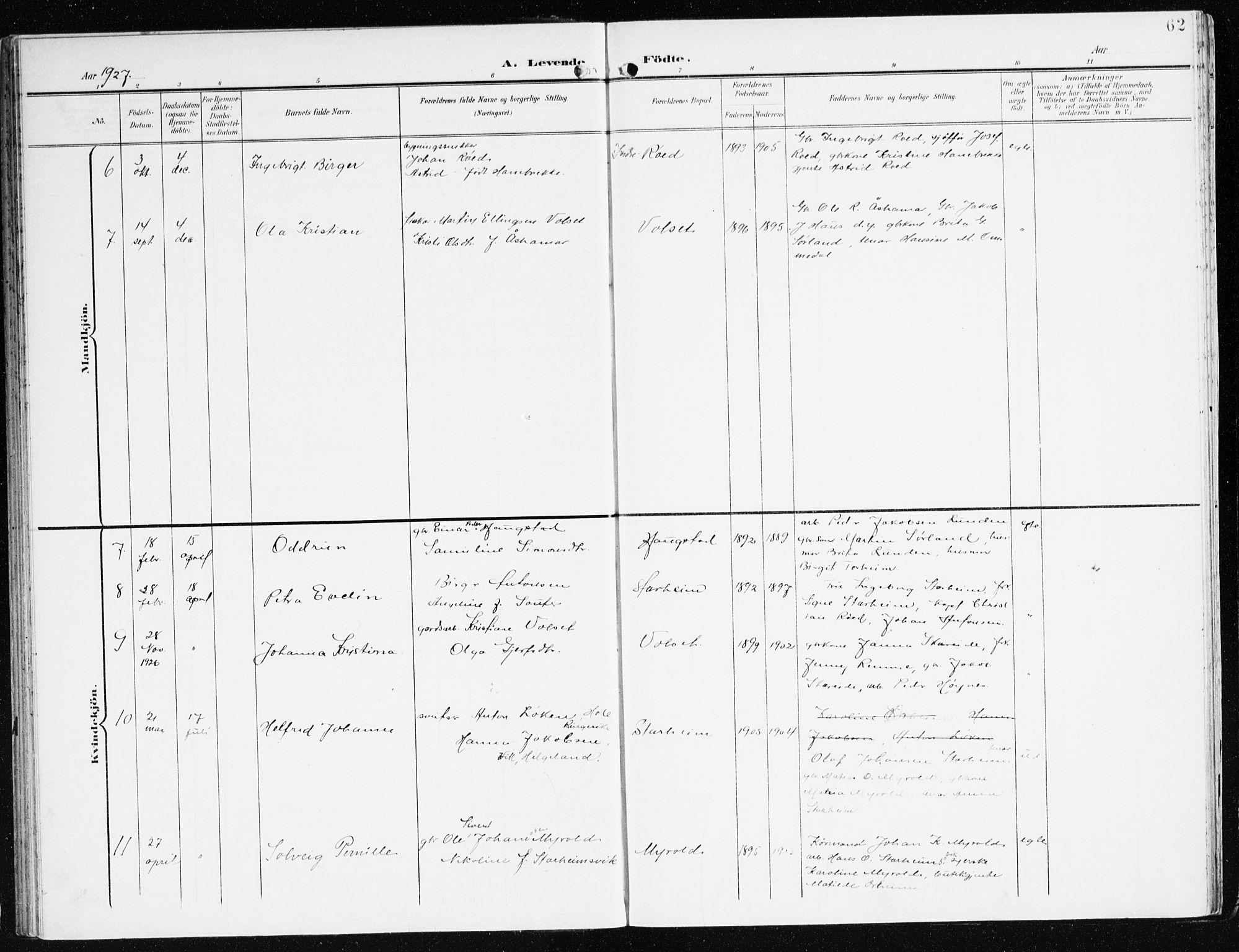 Eid sokneprestembete, AV/SAB-A-82301/H/Haa/Haac/L0002: Parish register (official) no. C 2, 1899-1927, p. 62