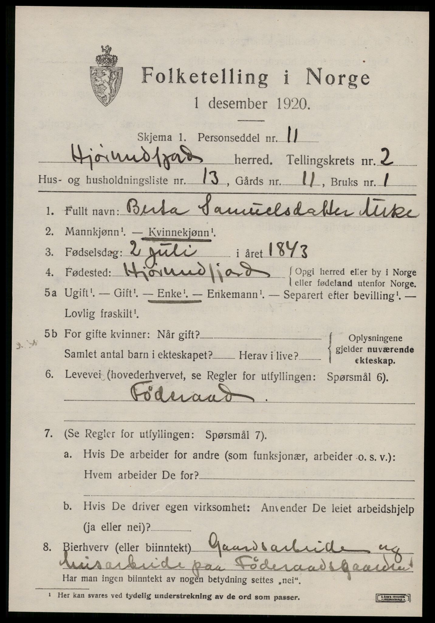 SAT, 1920 census for Hjørundfjord, 1920, p. 963