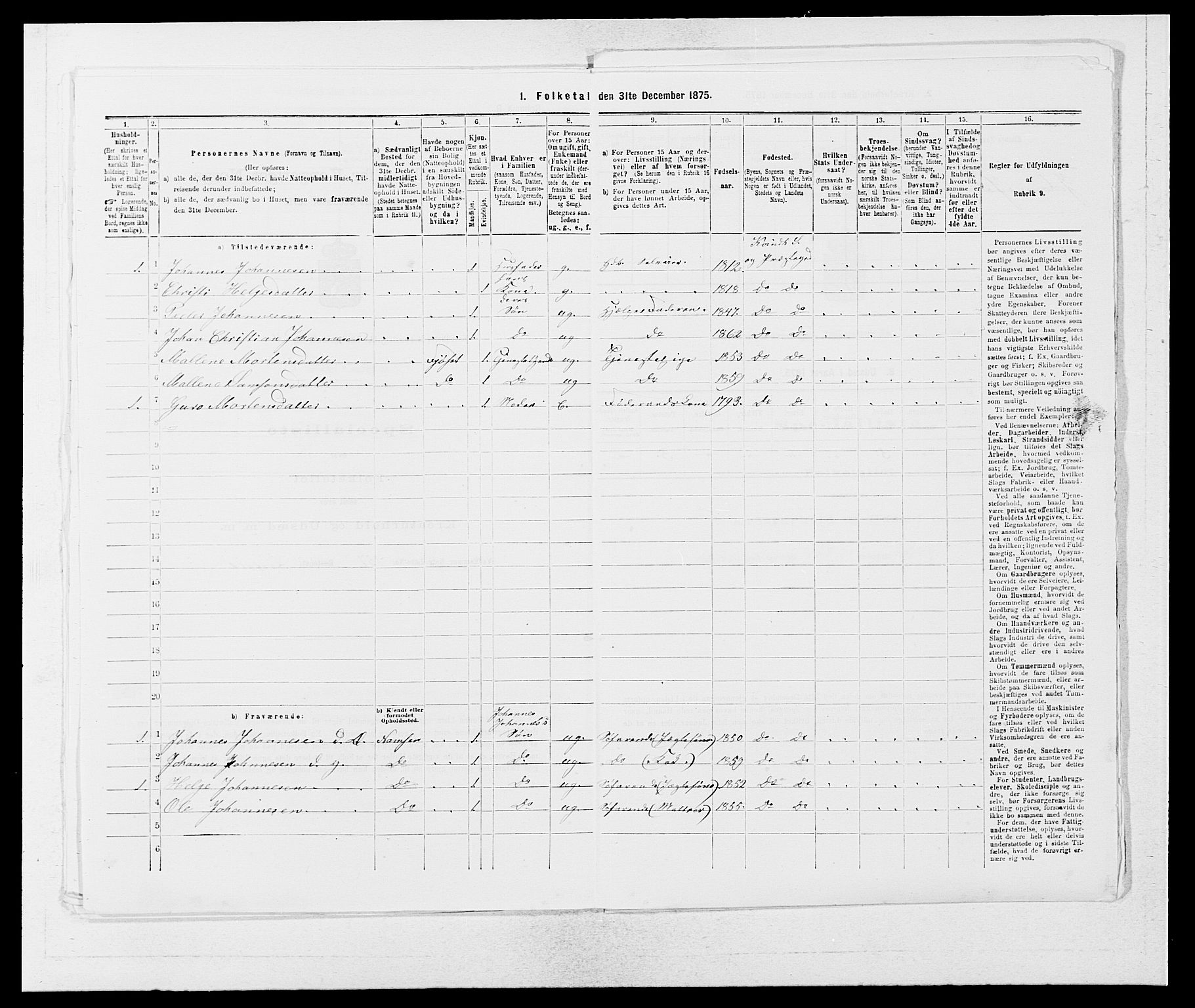 SAB, 1875 census for 1224P Kvinnherad, 1875, p. 647