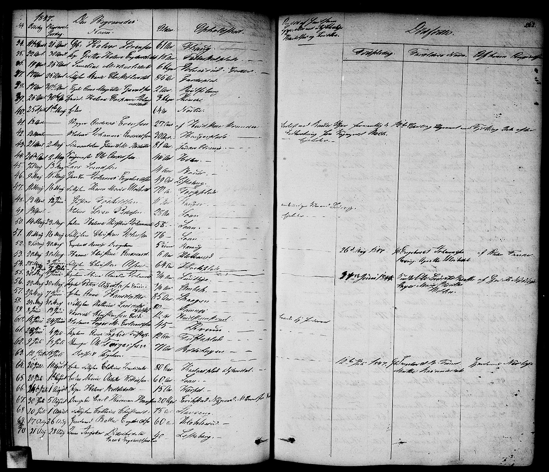 Vestby prestekontor Kirkebøker, AV/SAO-A-10893/F/Fa/L0006: Parish register (official) no. I 6, 1827-1849, p. 262