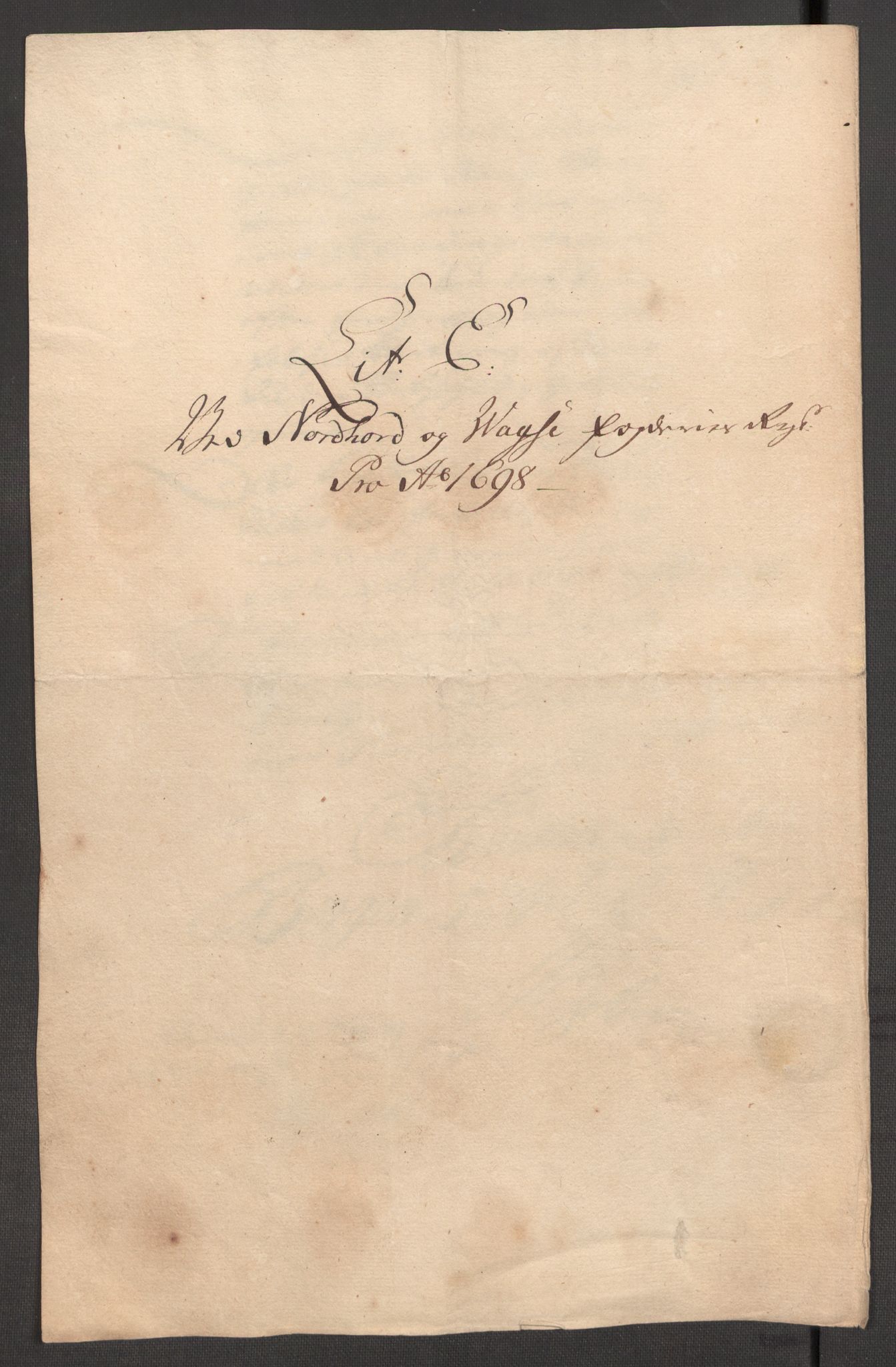 Rentekammeret inntil 1814, Reviderte regnskaper, Fogderegnskap, RA/EA-4092/R51/L3184: Fogderegnskap Nordhordland og Voss, 1698-1699, p. 151