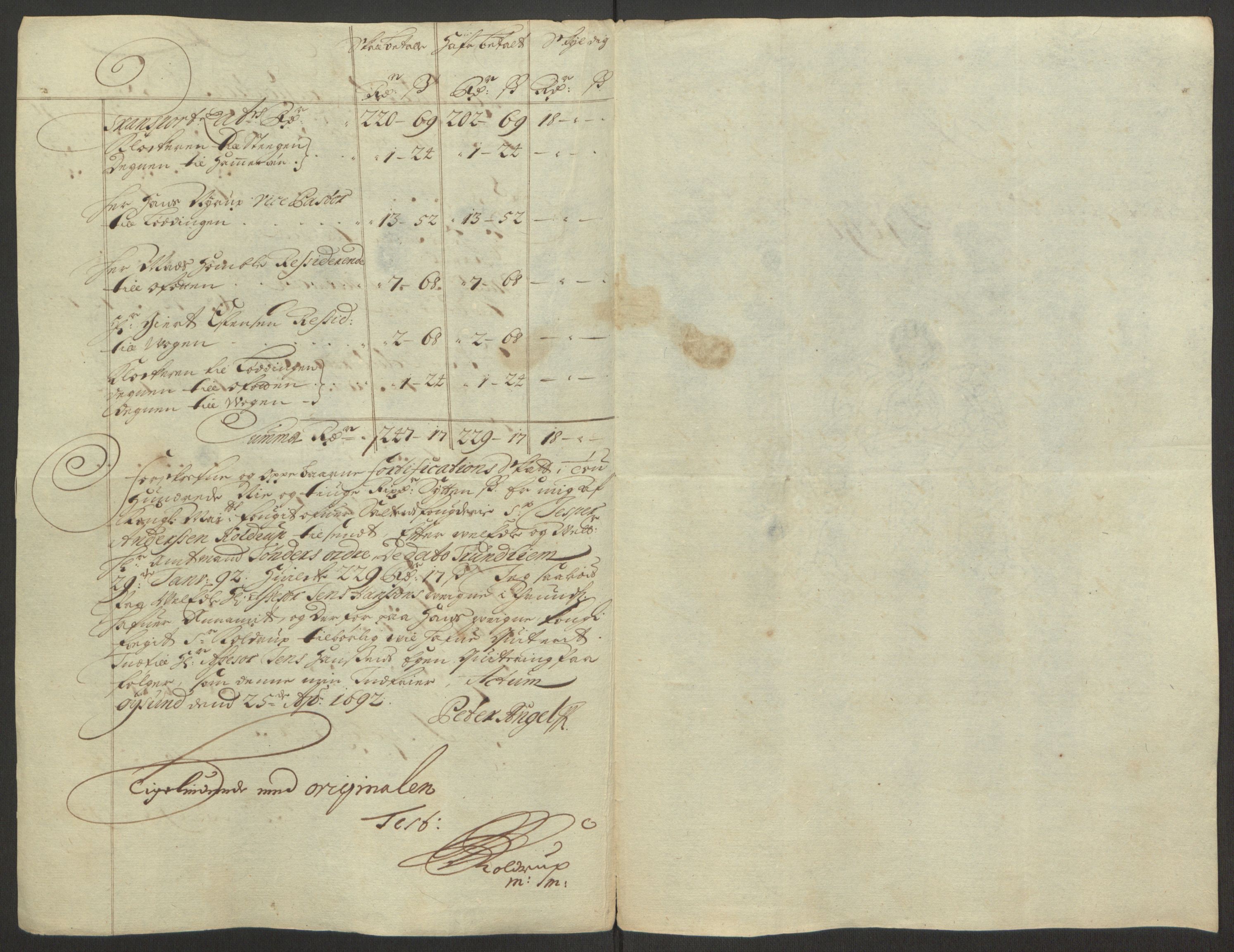 Rentekammeret inntil 1814, Reviderte regnskaper, Fogderegnskap, RA/EA-4092/R66/L4577: Fogderegnskap Salten, 1691-1693, p. 109