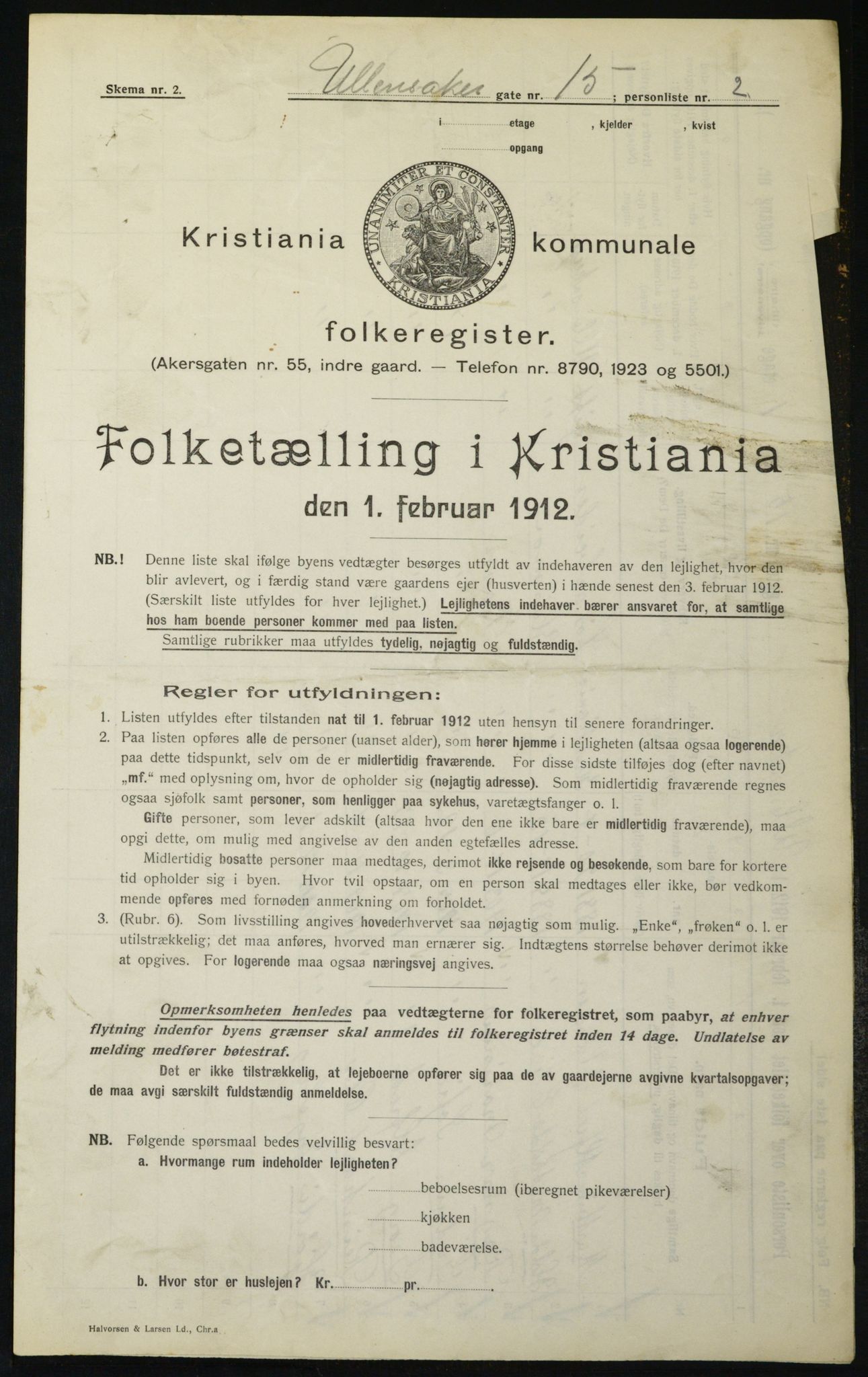 OBA, Municipal Census 1912 for Kristiania, 1912, p. 118830