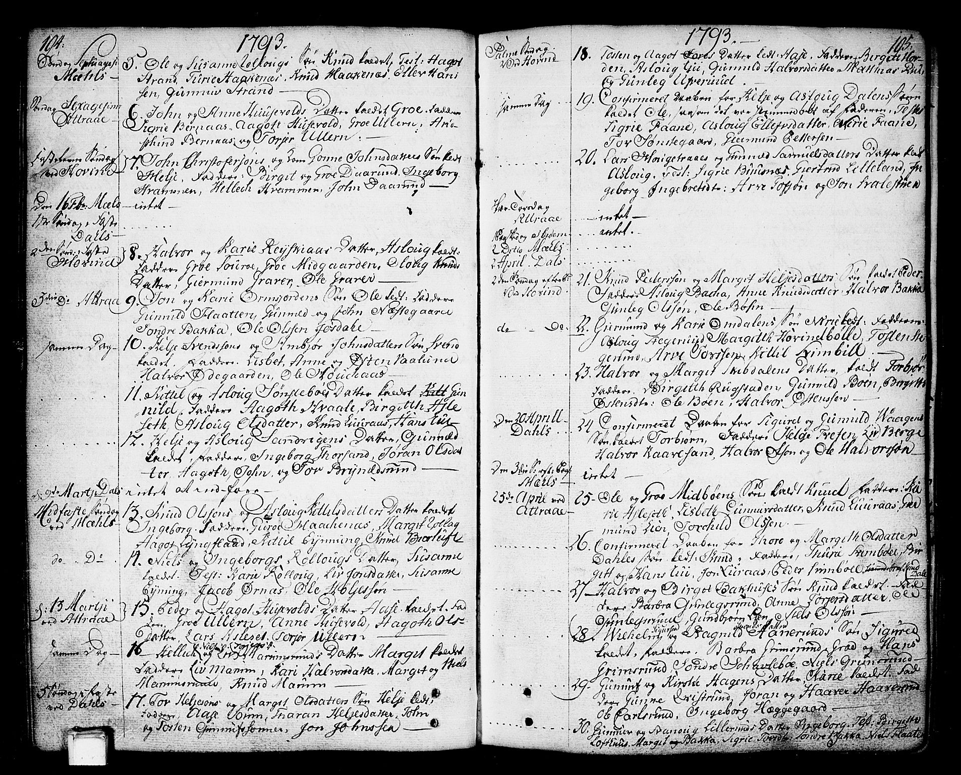Tinn kirkebøker, SAKO/A-308/F/Fa/L0002: Parish register (official) no. I 2, 1757-1810, p. 194-195