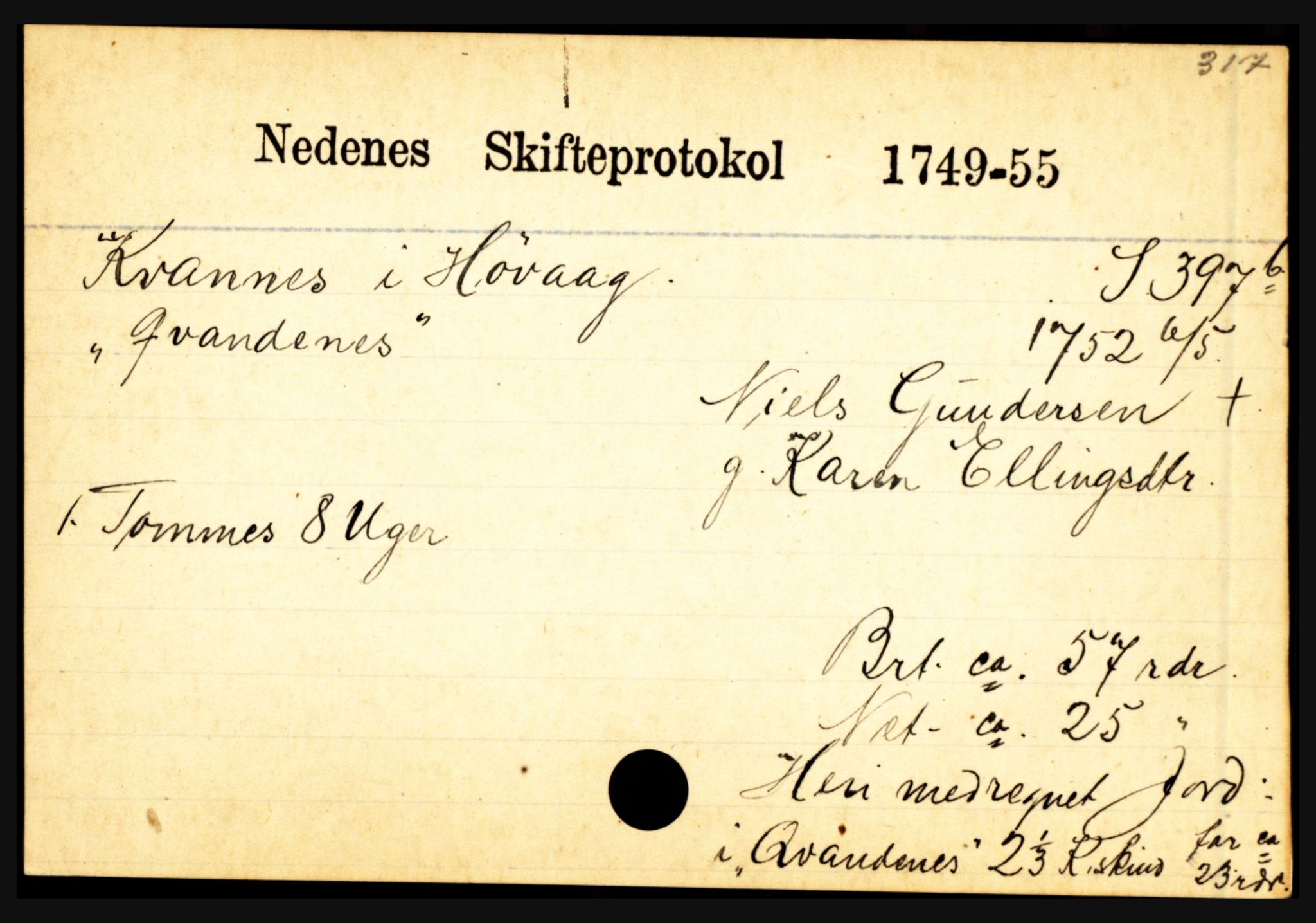 Nedenes sorenskriveri før 1824, AV/SAK-1221-0007/H, p. 16349