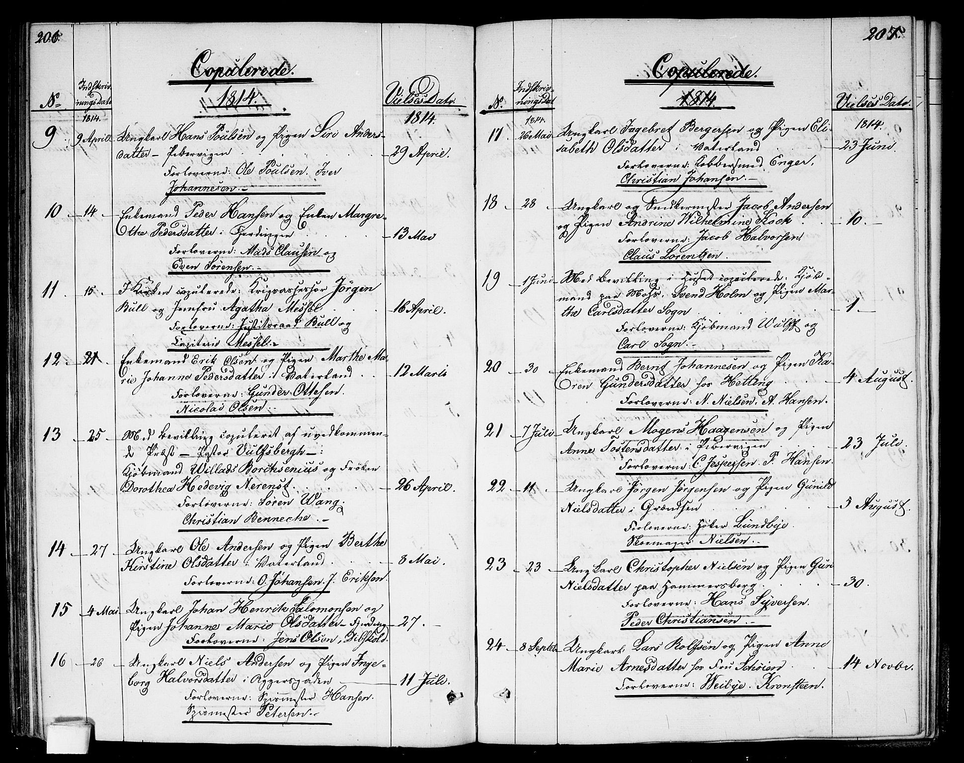Garnisonsmenigheten Kirkebøker, SAO/A-10846/G/Ga/L0002: Parish register (copy) no. 2, 1810-1814, p. 206-207