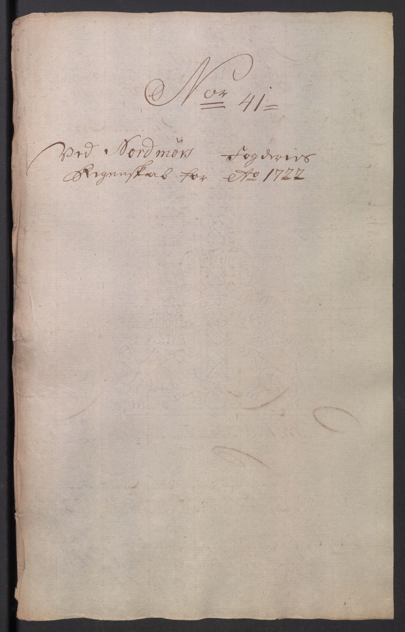 Rentekammeret inntil 1814, Reviderte regnskaper, Fogderegnskap, RA/EA-4092/R56/L3755: Fogderegnskap Nordmøre, 1722, p. 283