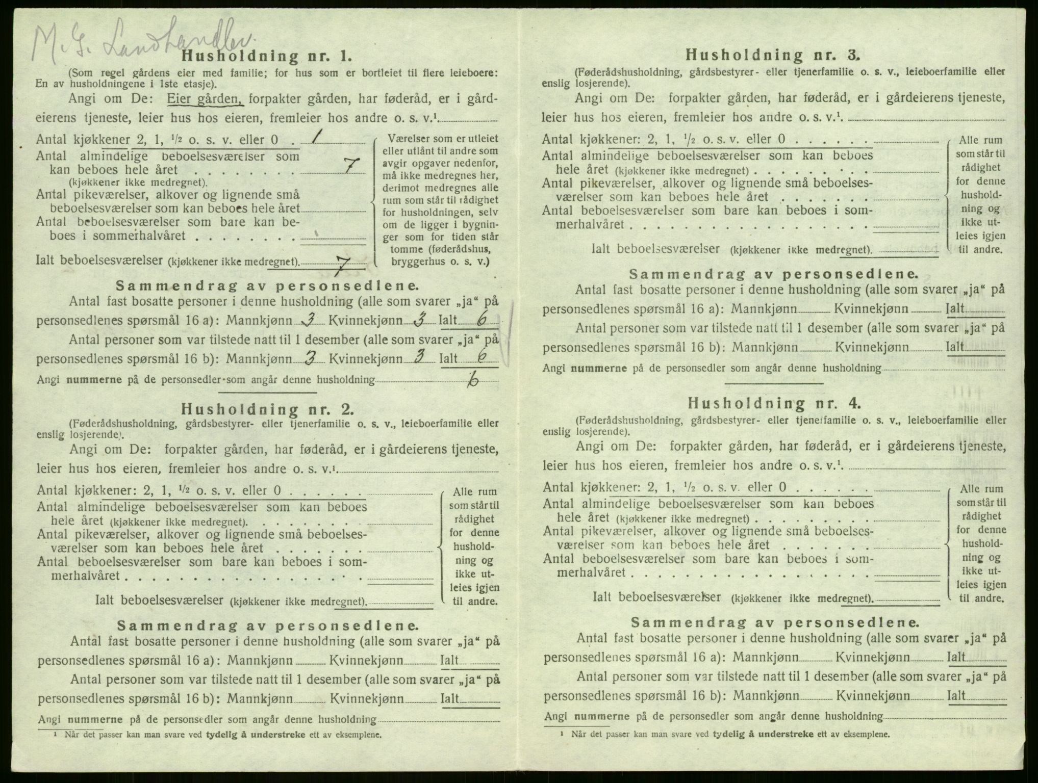 SAKO, 1920 census for Sem, 1920, p. 610