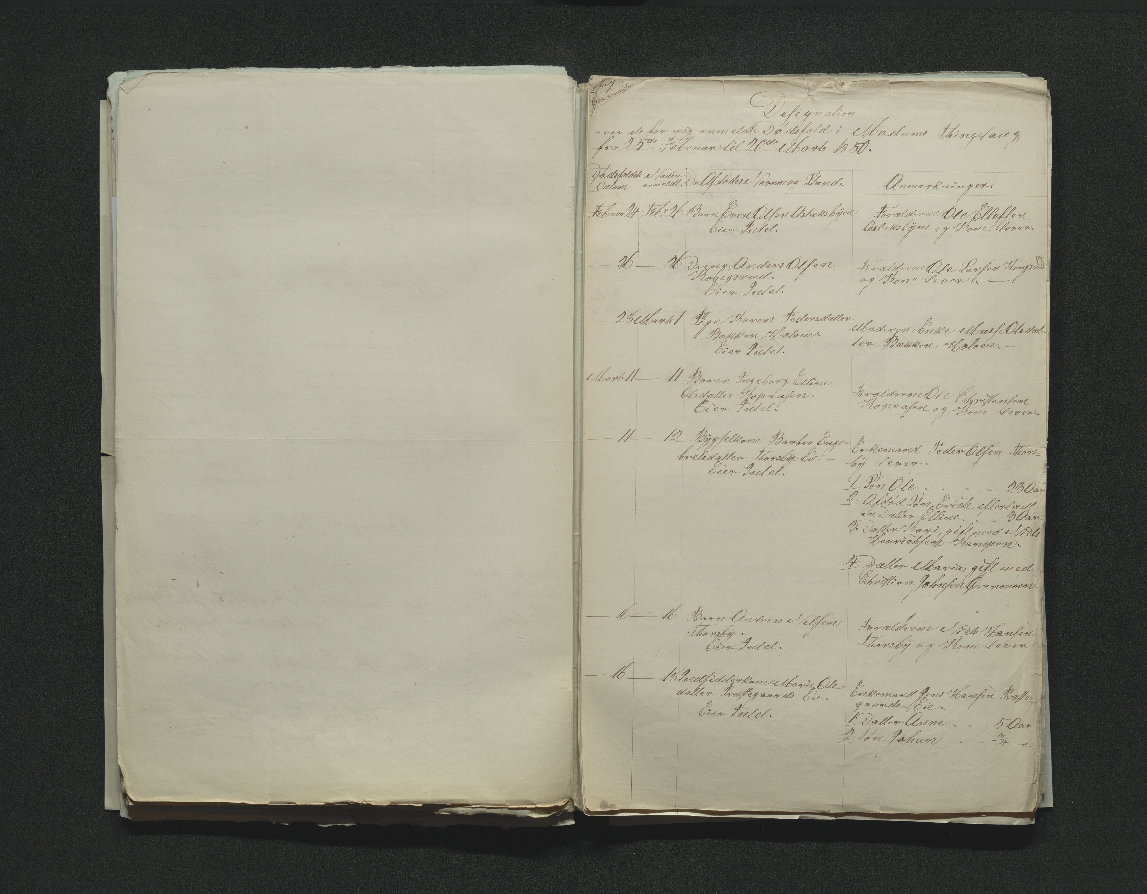 Eiker, Modum og Sigdal sorenskriveri, AV/SAKO-A-123/H/Ha/Hab/L0008: Dødsfallsmeldinger, 1850-1853
