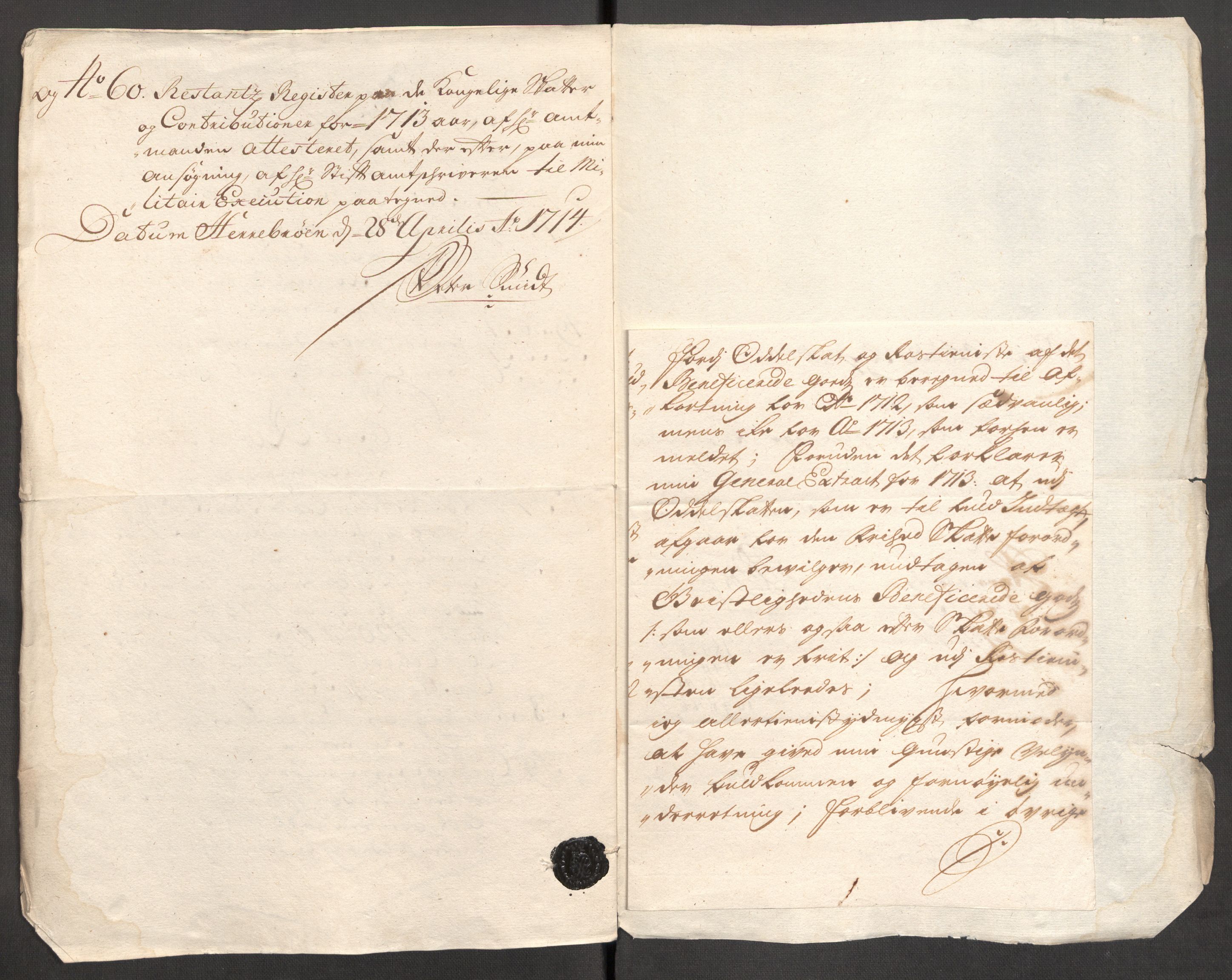 Rentekammeret inntil 1814, Reviderte regnskaper, Fogderegnskap, AV/RA-EA-4092/R01/L0022: Fogderegnskap Idd og Marker, 1713-1714, p. 20