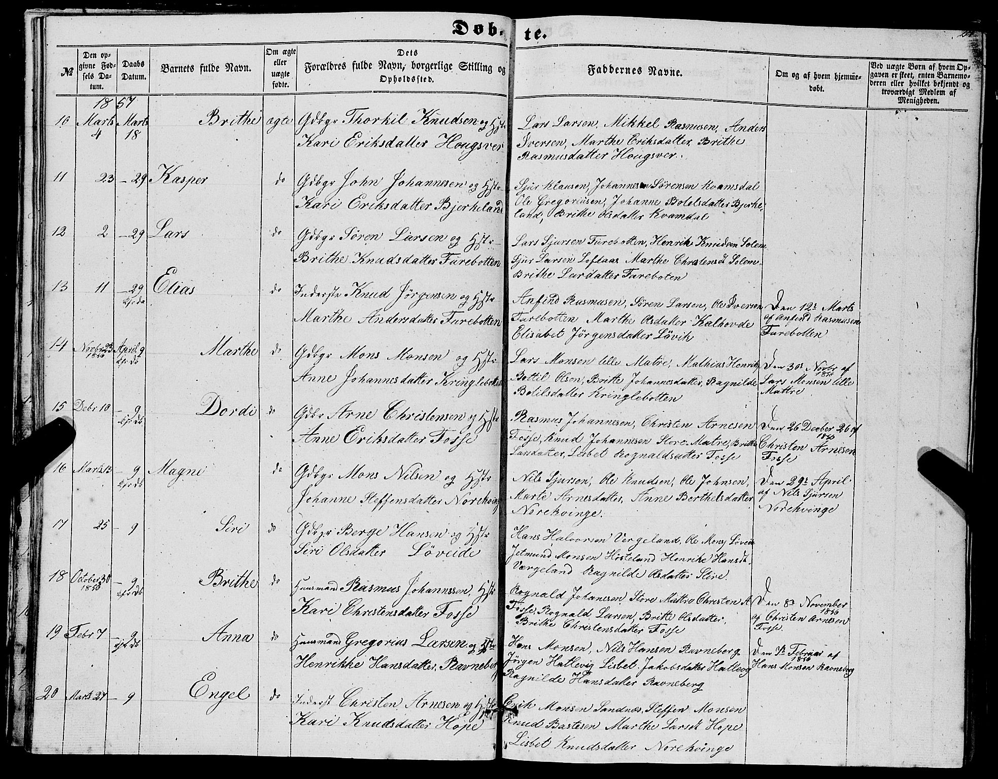 Masfjorden Sokneprestembete, SAB/A-77001: Parish register (copy) no. A 1, 1851-1875, p. 24