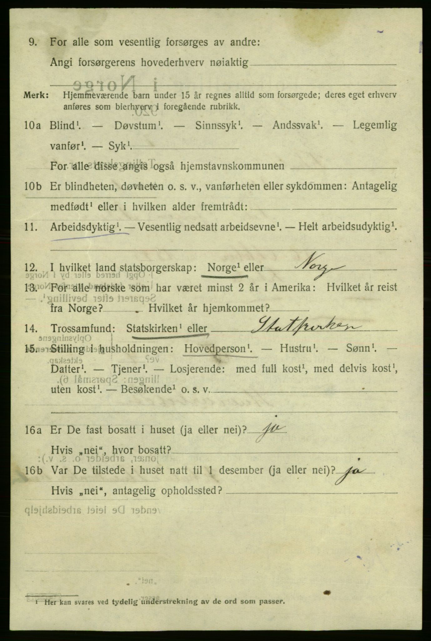 SAO, 1920 census for Fredrikshald, 1920, p. 21015