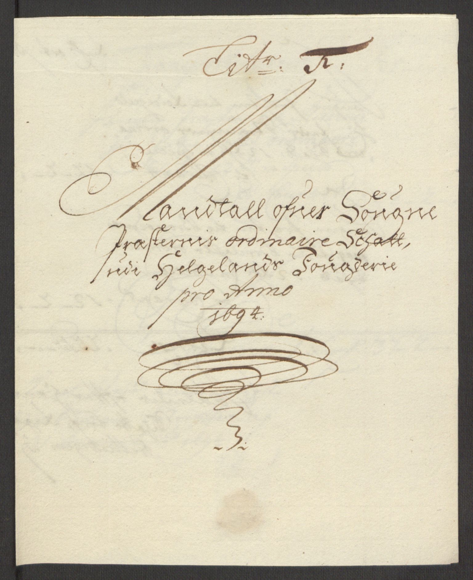 Rentekammeret inntil 1814, Reviderte regnskaper, Fogderegnskap, RA/EA-4092/R65/L4505: Fogderegnskap Helgeland, 1693-1696, p. 262