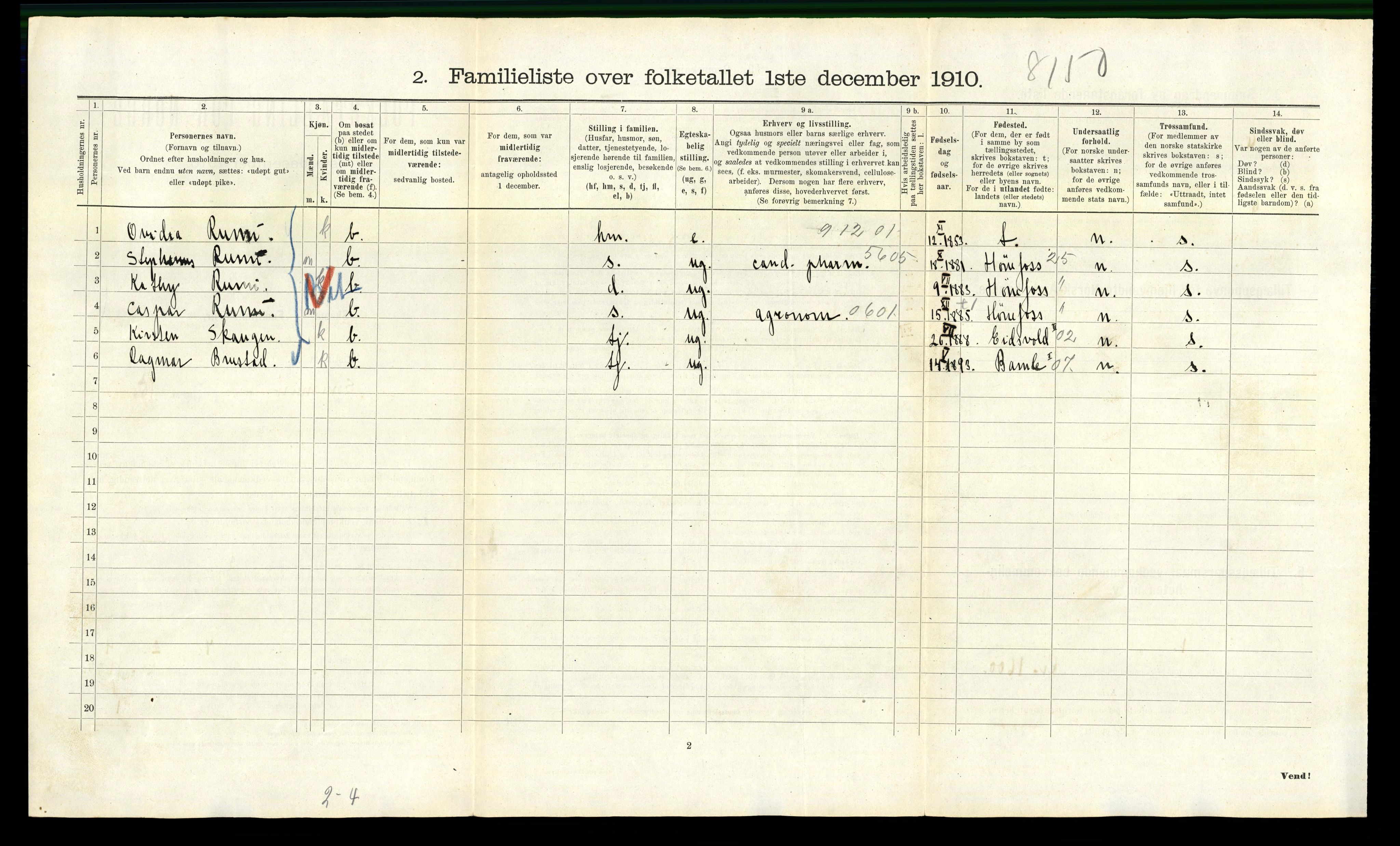 RA, 1910 census for Kristiania, 1910, p. 95202