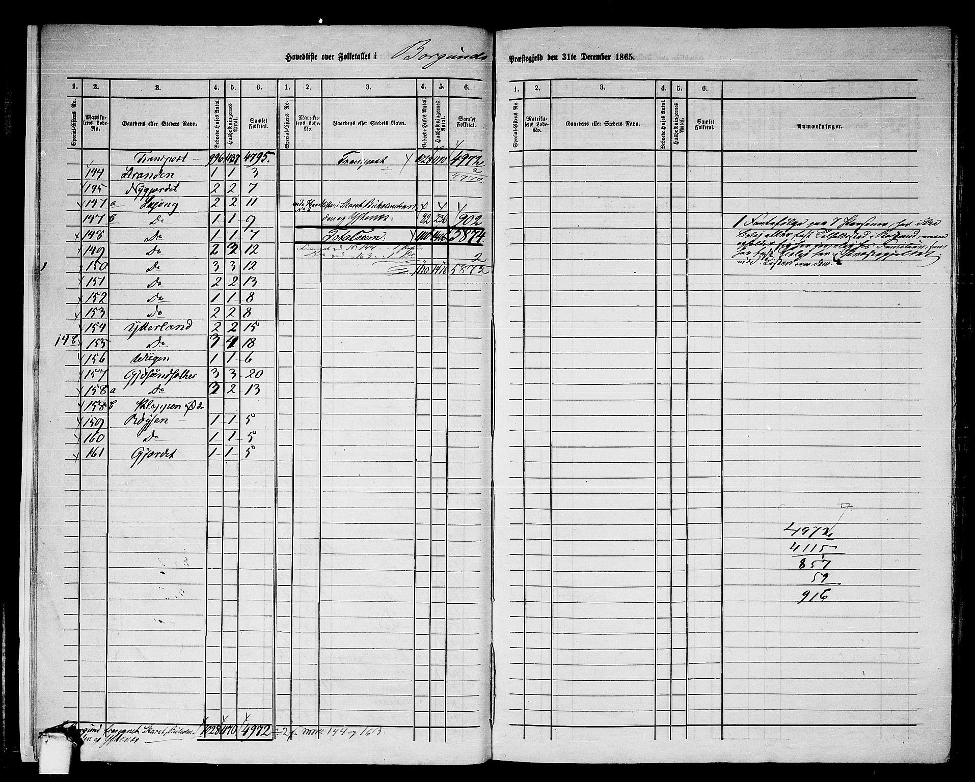 RA, 1865 census for Borgund, 1865, p. 11