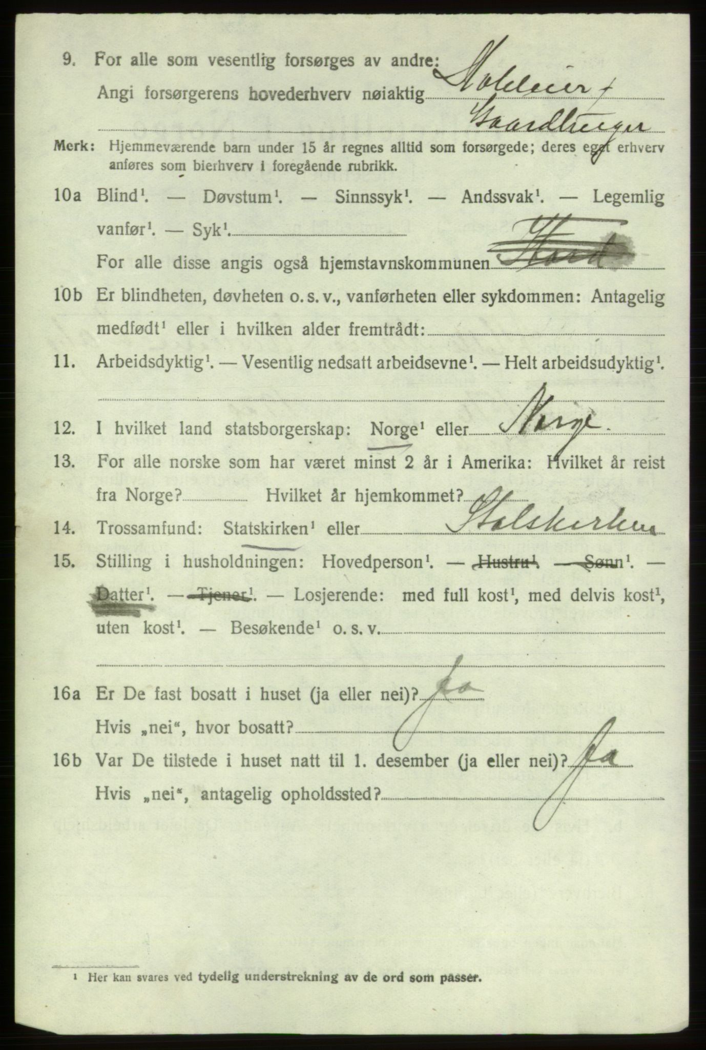 SAB, 1920 census for Stord, 1920, p. 6320