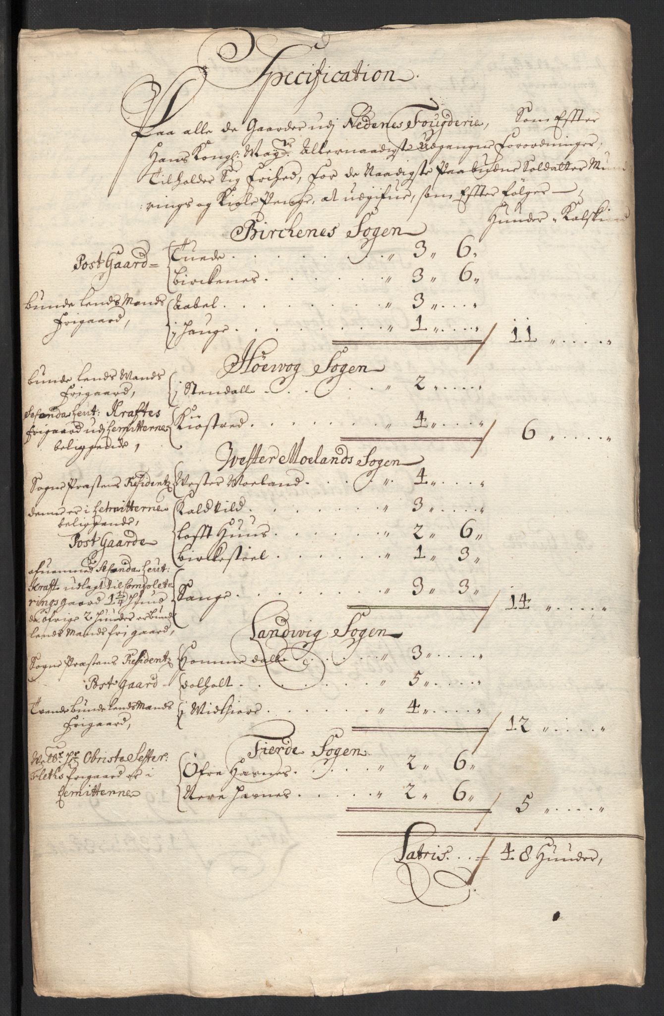 Rentekammeret inntil 1814, Reviderte regnskaper, Fogderegnskap, RA/EA-4092/R39/L2318: Fogderegnskap Nedenes, 1706-1709, p. 367