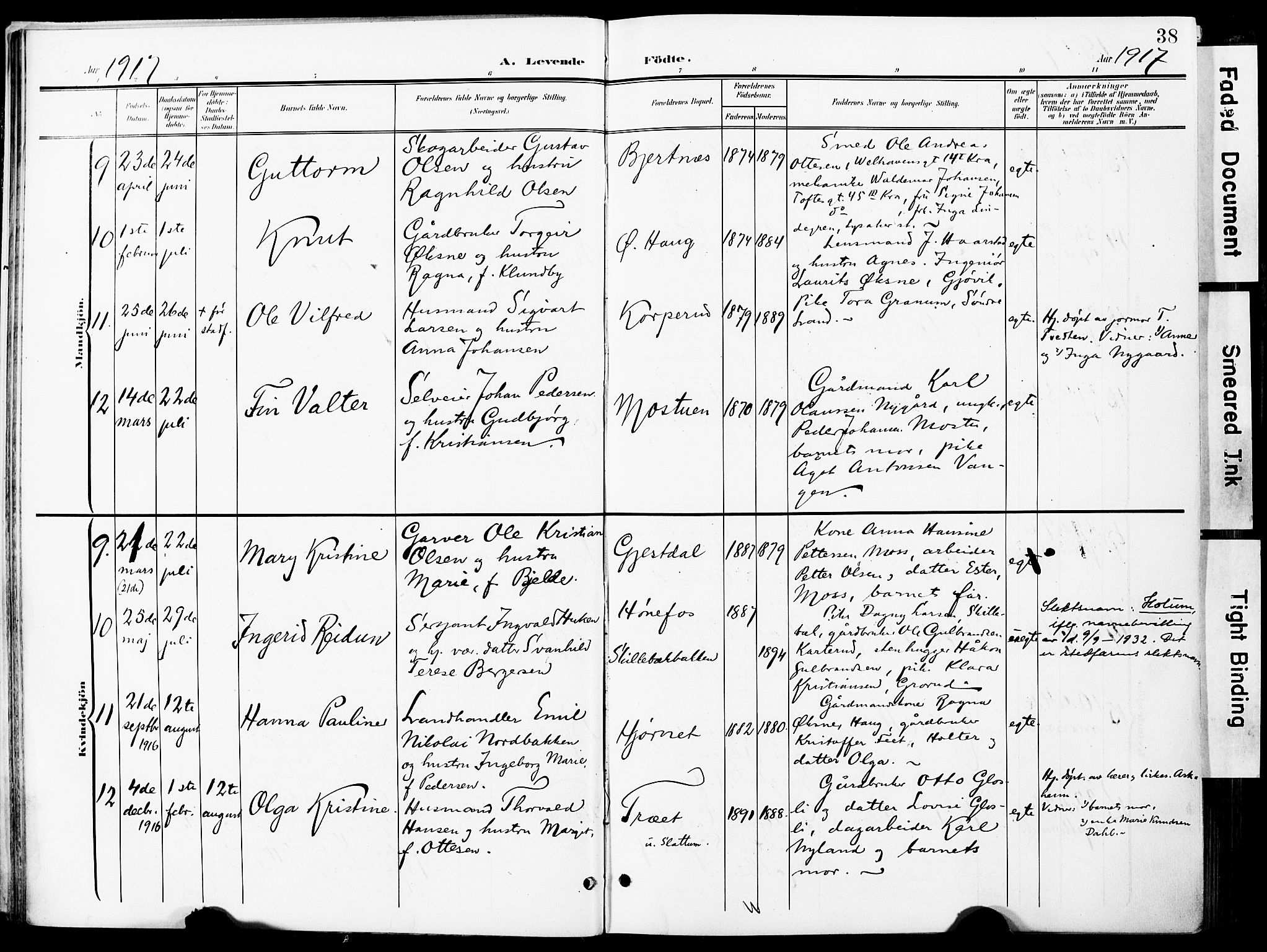 Nittedal prestekontor Kirkebøker, AV/SAO-A-10365a/F/Fa/L0008: Parish register (official) no. I 8, 1902-1926, p. 38