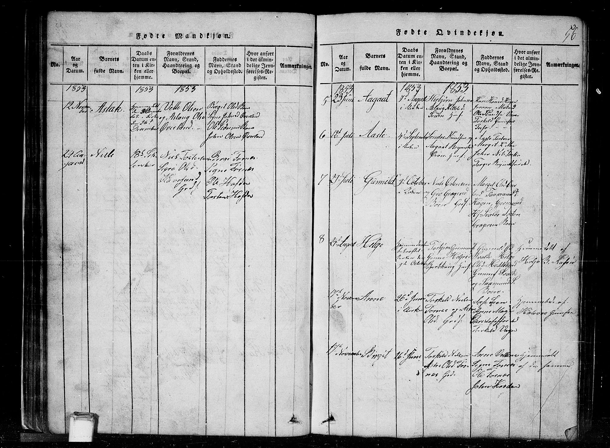 Tinn kirkebøker, AV/SAKO-A-308/G/Gc/L0001: Parish register (copy) no. III 1, 1815-1879, p. 56