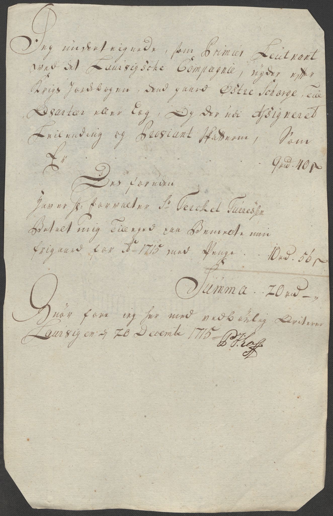 Rentekammeret inntil 1814, Reviderte regnskaper, Fogderegnskap, RA/EA-4092/R33/L1986: Fogderegnskap Larvik grevskap, 1714-1715, p. 519