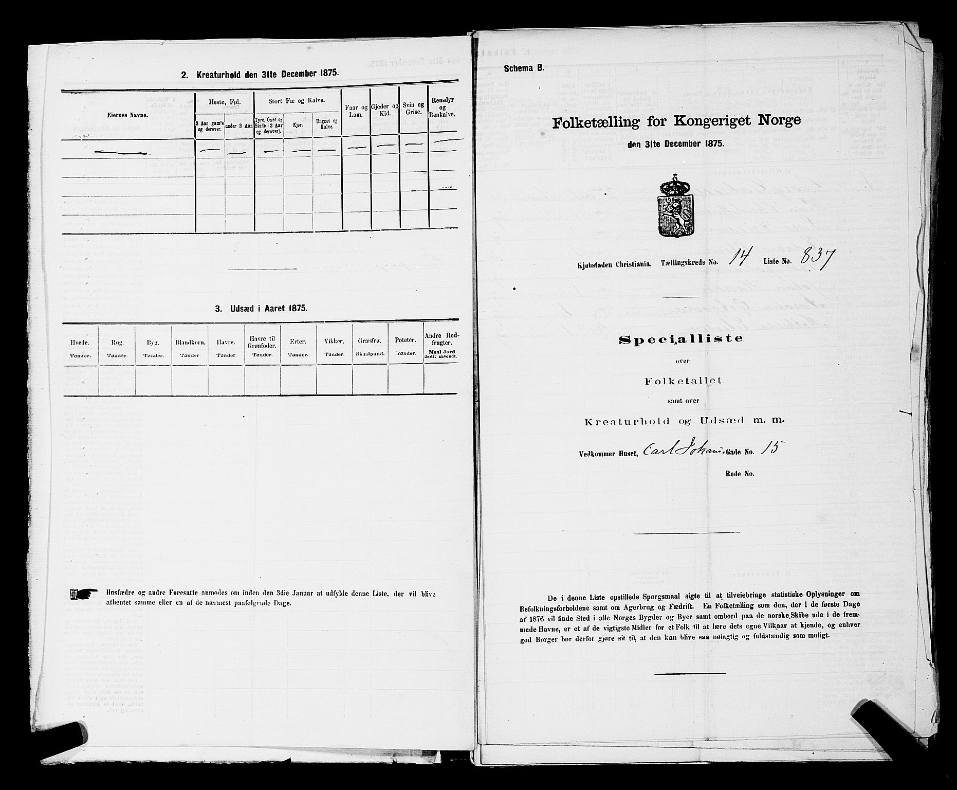 RA, 1875 census for 0301 Kristiania, 1875, p. 2570