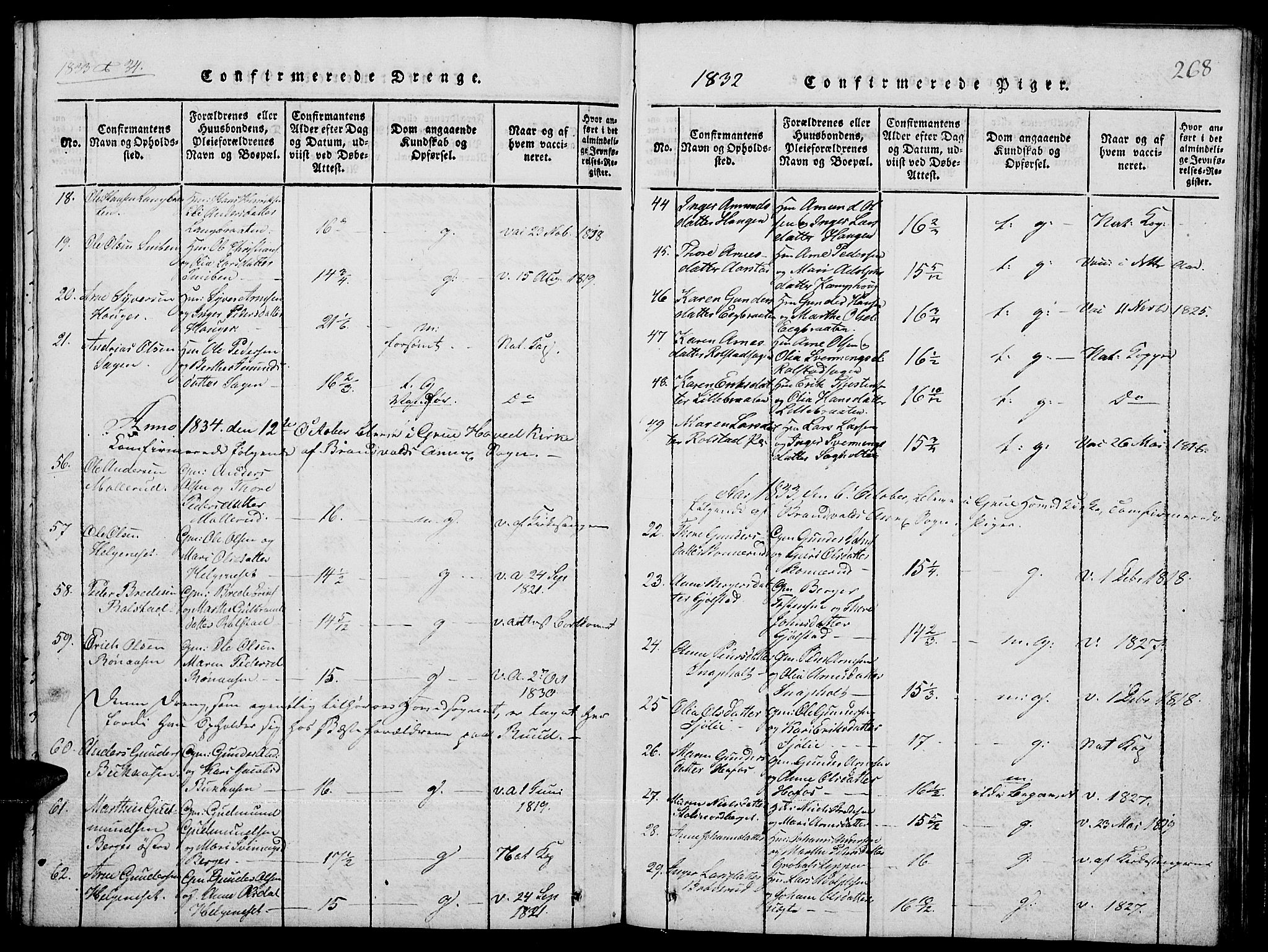Grue prestekontor, AV/SAH-PREST-036/H/Ha/Hab/L0001: Parish register (copy) no. 1, 1814-1841, p. 268