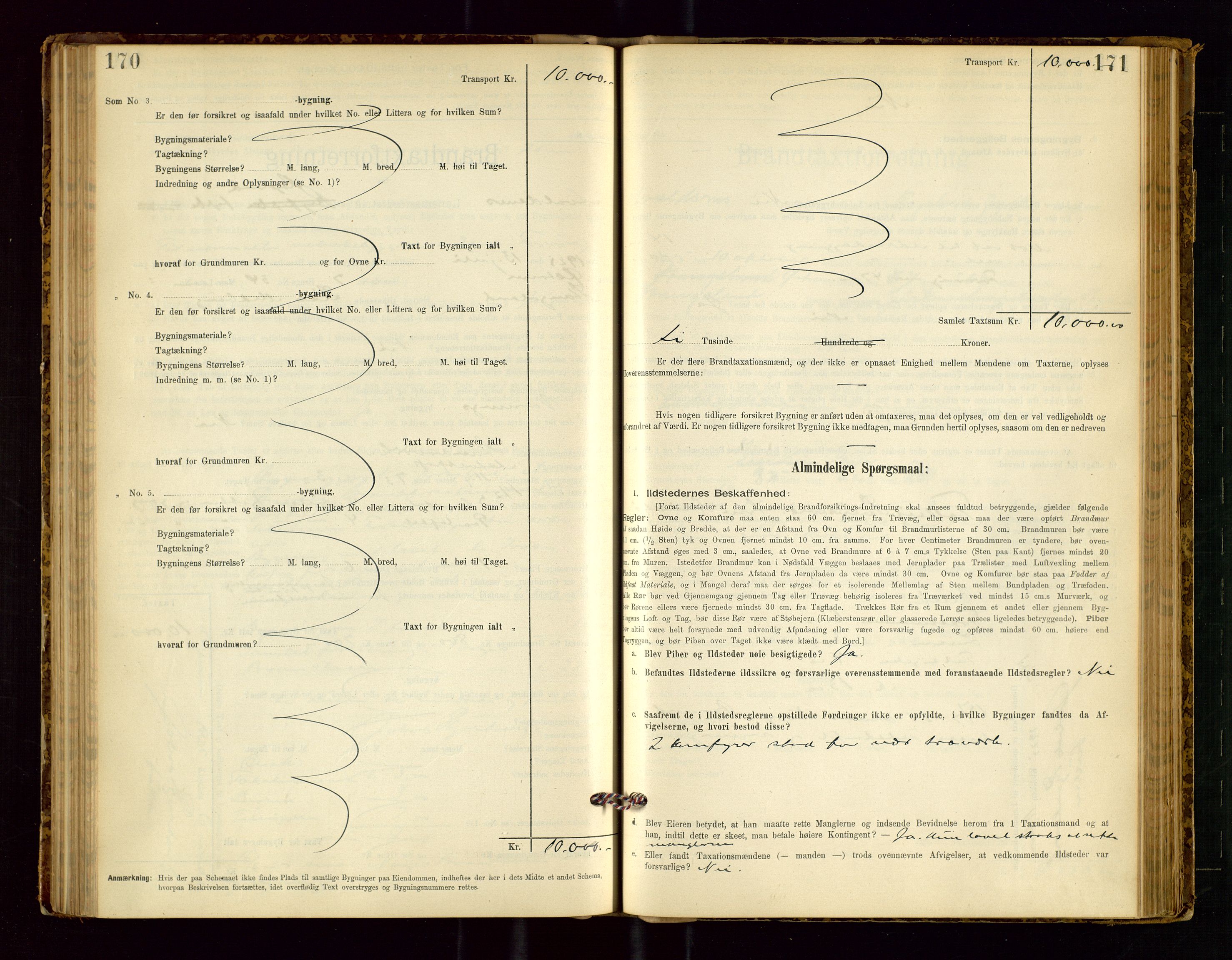 Avaldsnes lensmannskontor, SAST/A-100286/Gob/L0001: "Brandtaxationsprotokol for Avaldsnes Lensmandsdistrikt Ryfylke Fogderi", 1894-1925, p. 170-171