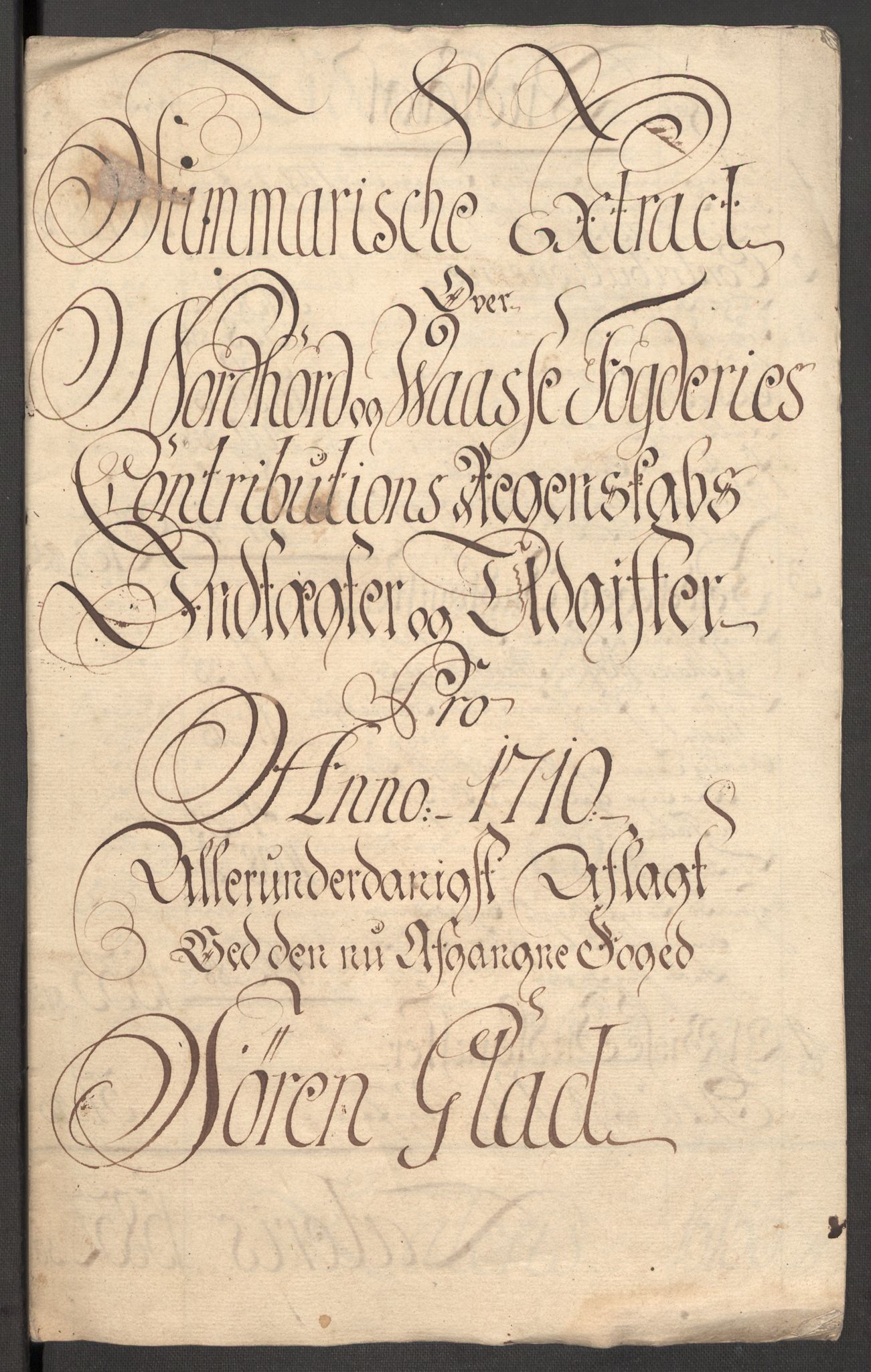 Rentekammeret inntil 1814, Reviderte regnskaper, Fogderegnskap, RA/EA-4092/R51/L3191: Fogderegnskap Nordhordland og Voss, 1710, p. 29