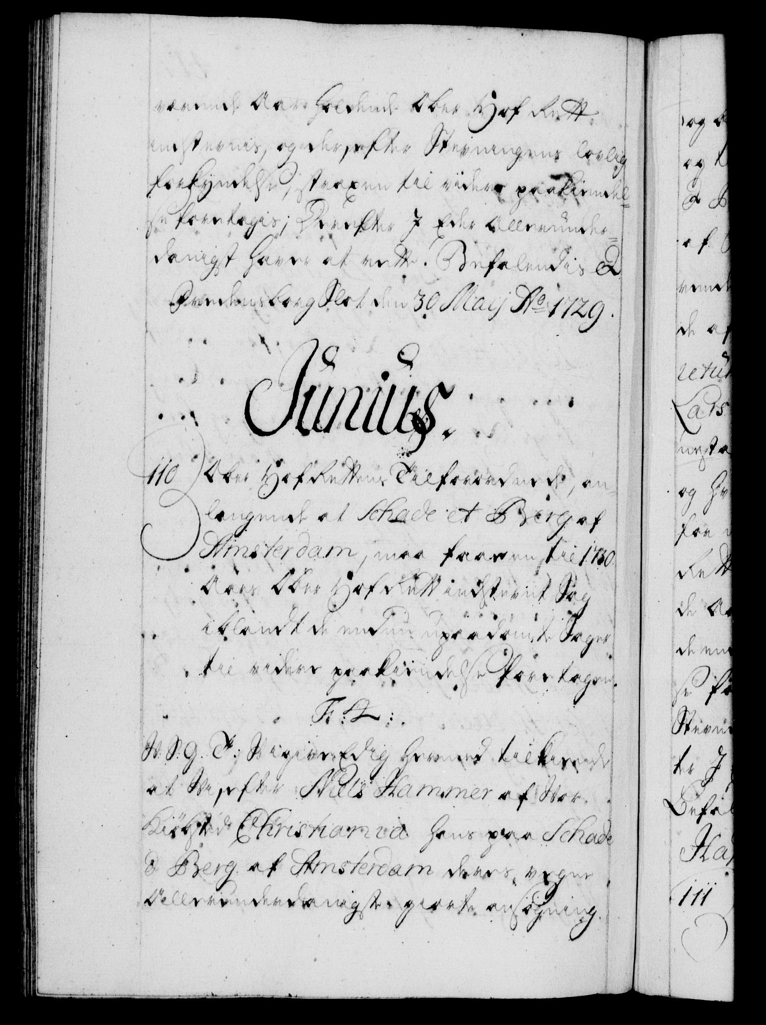 Danske Kanselli 1572-1799, AV/RA-EA-3023/F/Fc/Fca/Fcab/L0024: Norske tegnelser, 1728-1730, p. 417b
