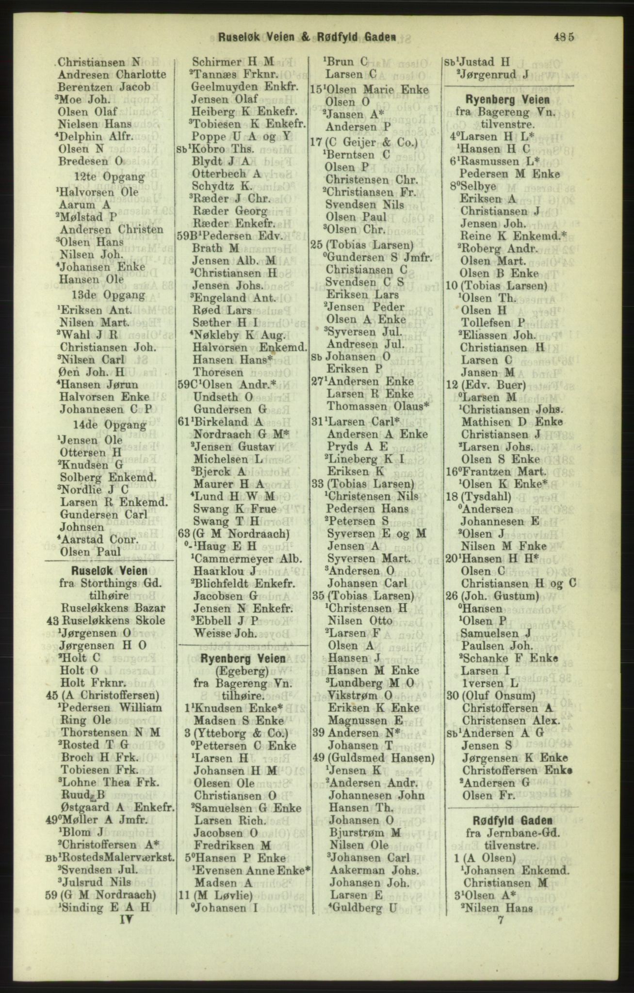 Kristiania/Oslo adressebok, PUBL/-, 1886, p. 485