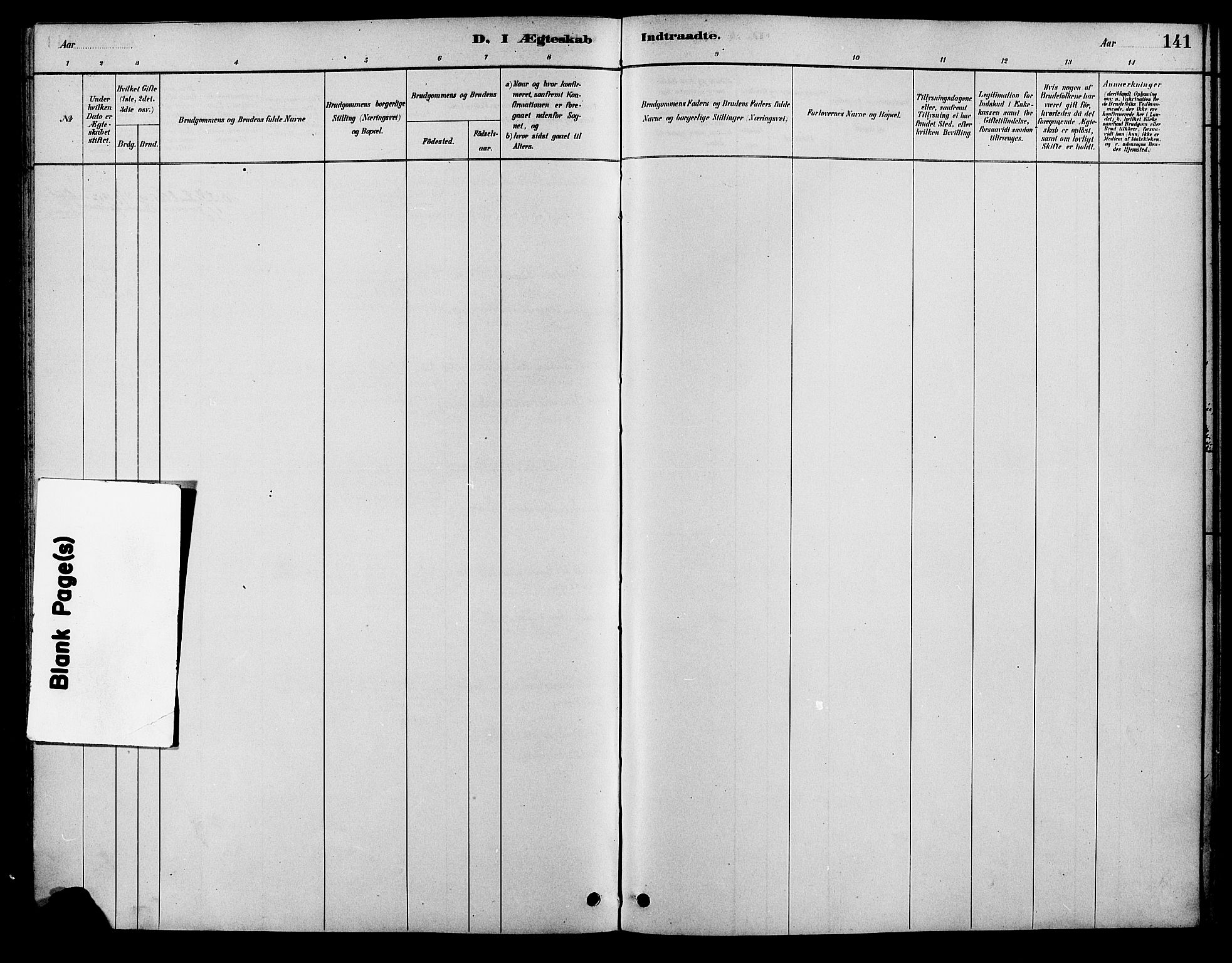 Vestre Moland sokneprestkontor, AV/SAK-1111-0046/F/Fb/Fbb/L0006: Parish register (copy) no. B 6, 1884-1905, p. 141