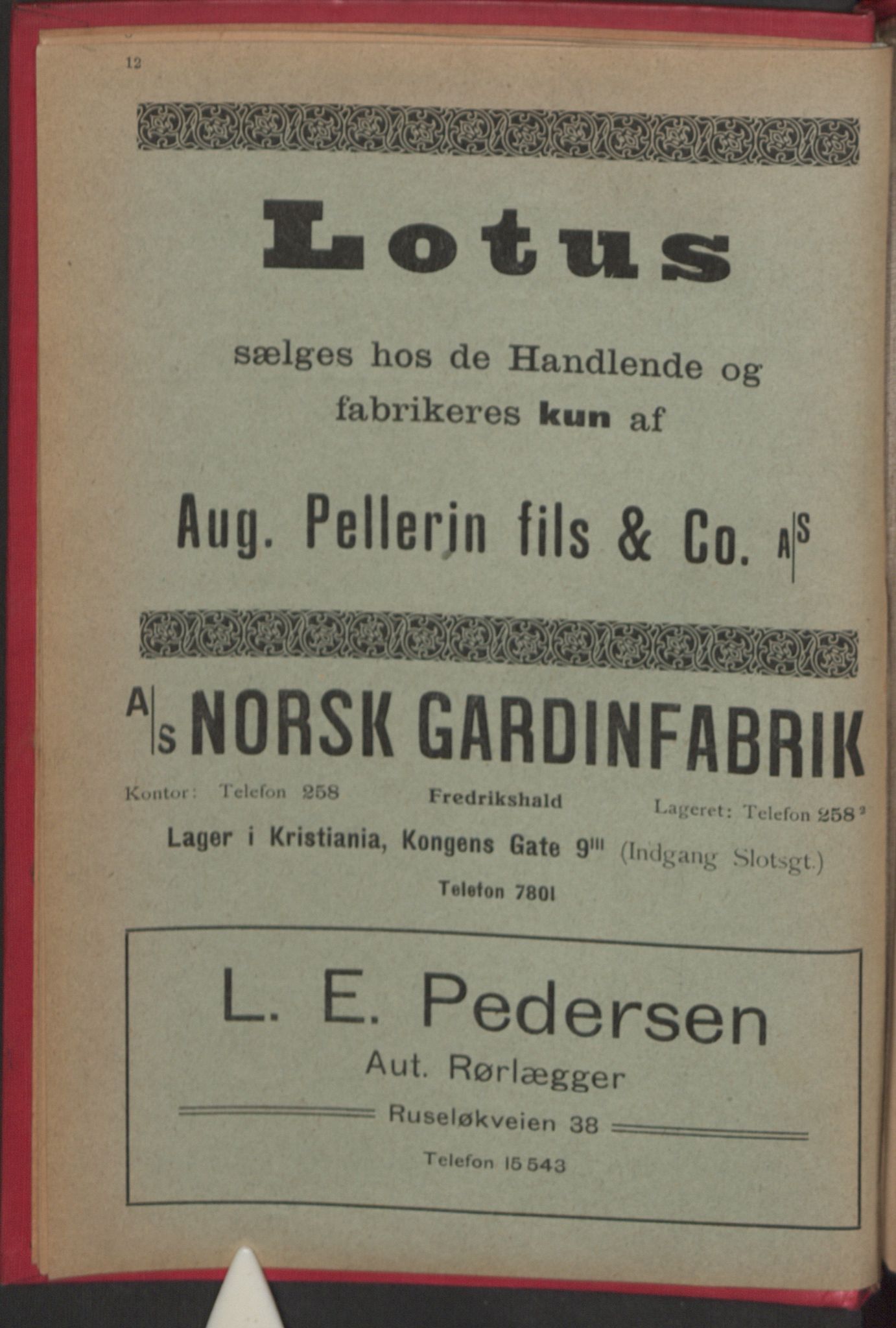 Kristiania/Oslo adressebok, PUBL/-, 1916