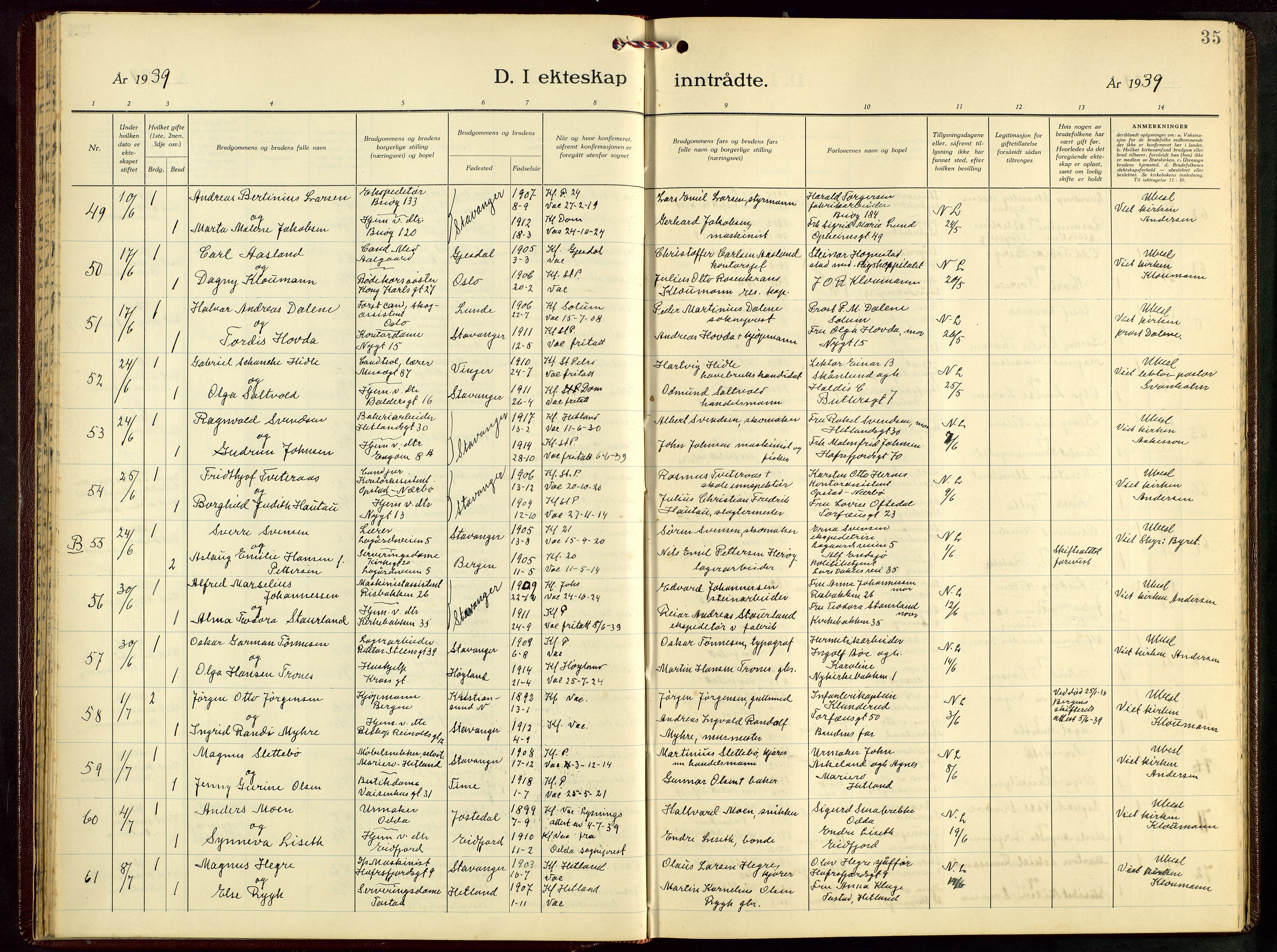 St. Petri sokneprestkontor, AV/SAST-A-101813/001/30/30BB/L0012: Parish register (copy) no. B 12, 1936-1951, p. 35