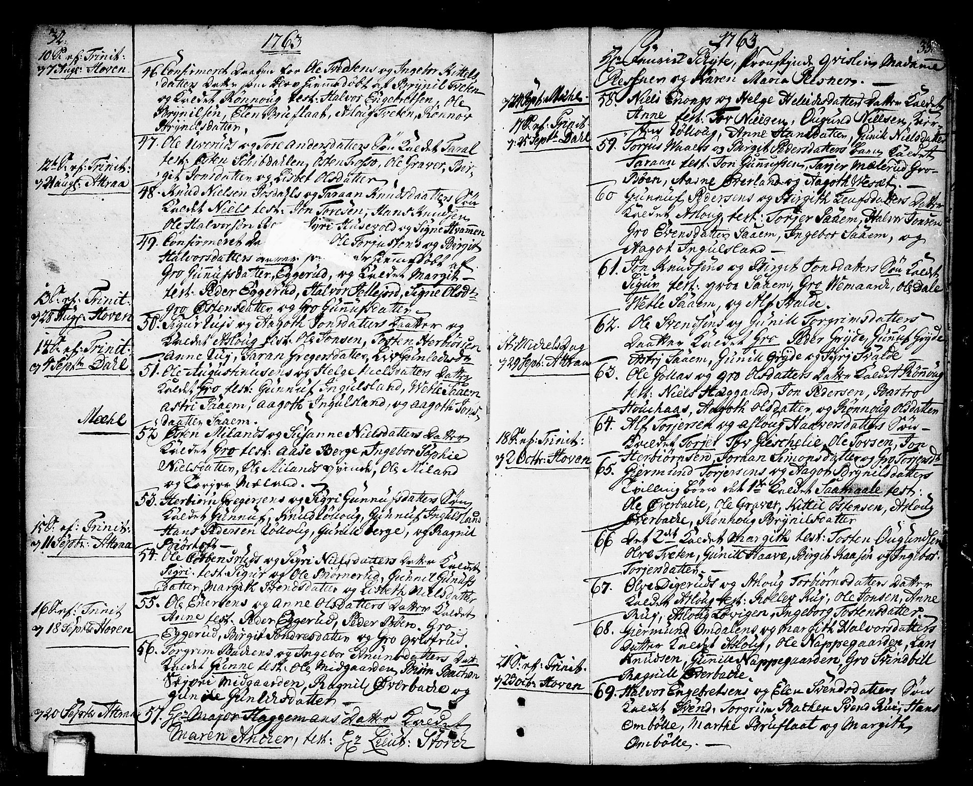 Tinn kirkebøker, AV/SAKO-A-308/F/Fa/L0002: Parish register (official) no. I 2, 1757-1810, p. 32-33