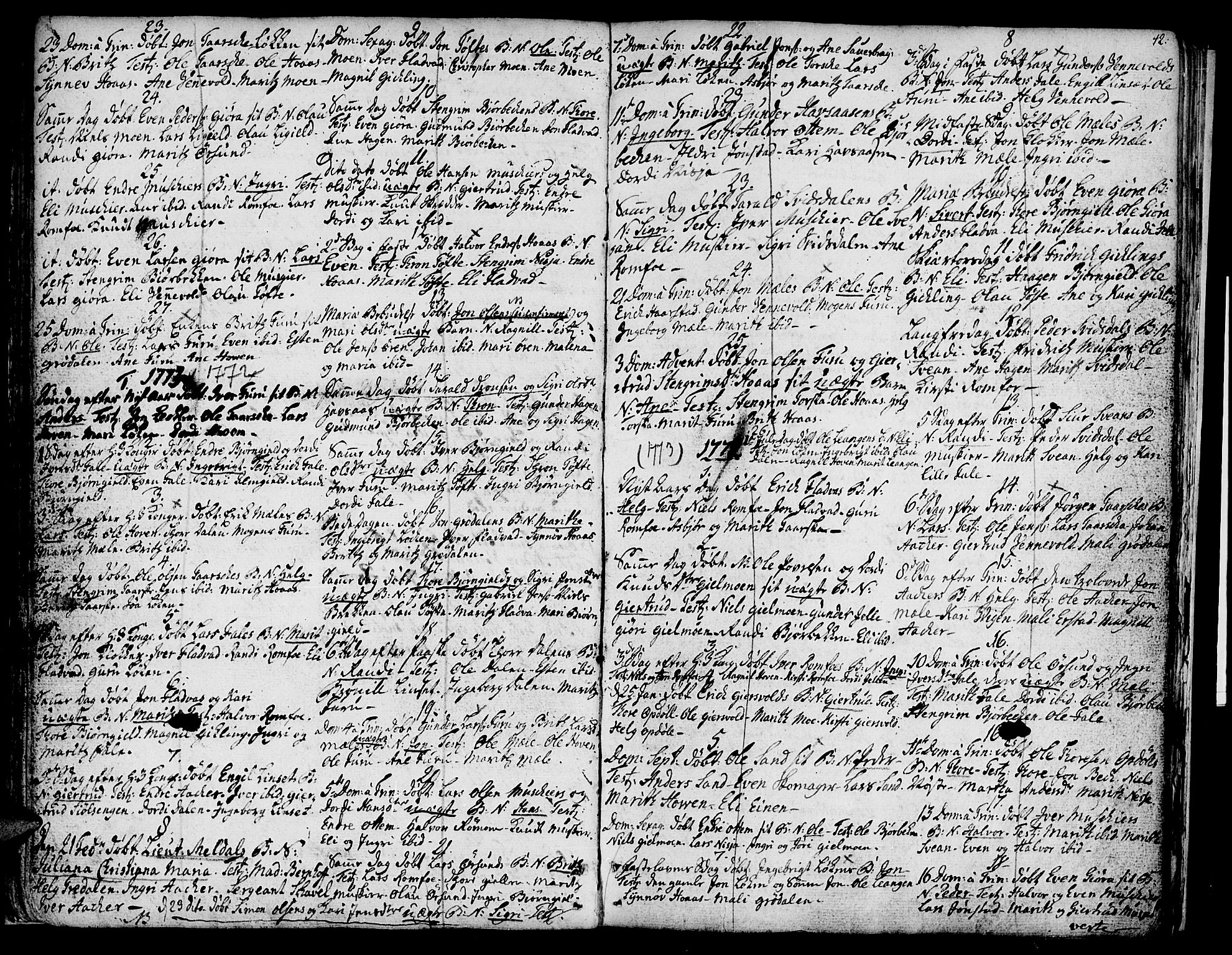 Ministerialprotokoller, klokkerbøker og fødselsregistre - Møre og Romsdal, SAT/A-1454/590/L1007: Parish register (official) no. 590A01, 1752-1793, p. 42