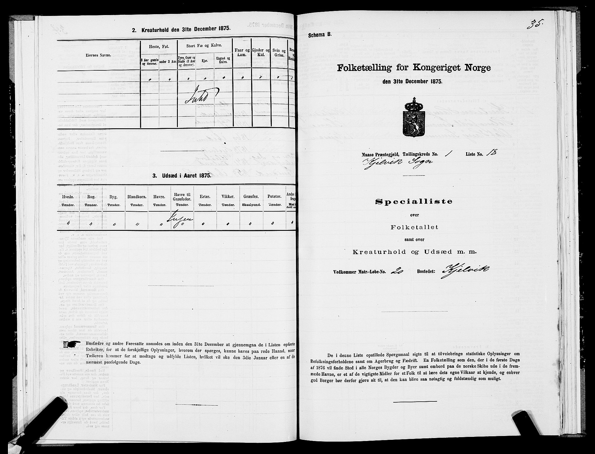 SATØ, 1875 census for 2018P Måsøy, 1875, p. 2035