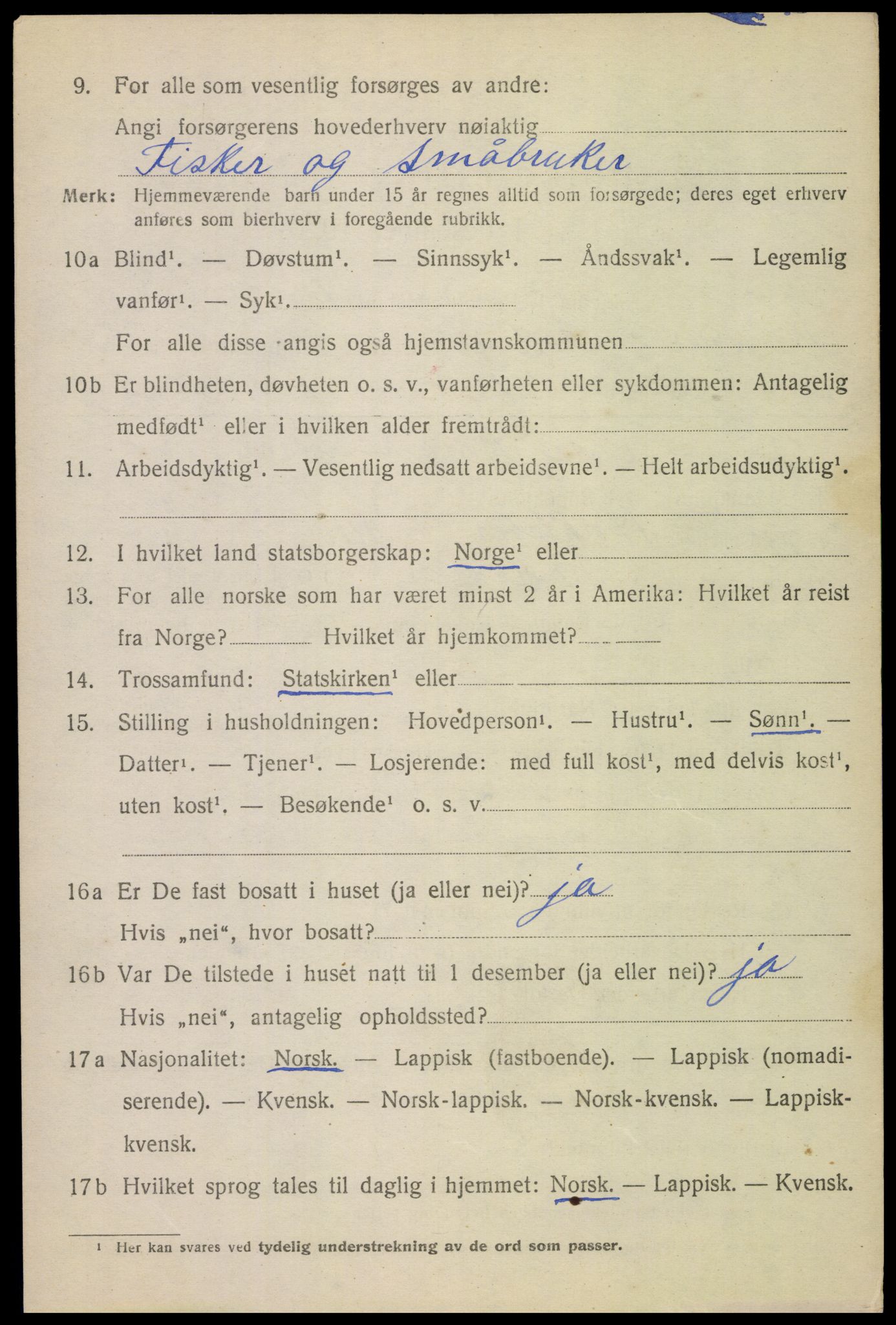 SAT, 1920 census for Bodin, 1920, p. 1959