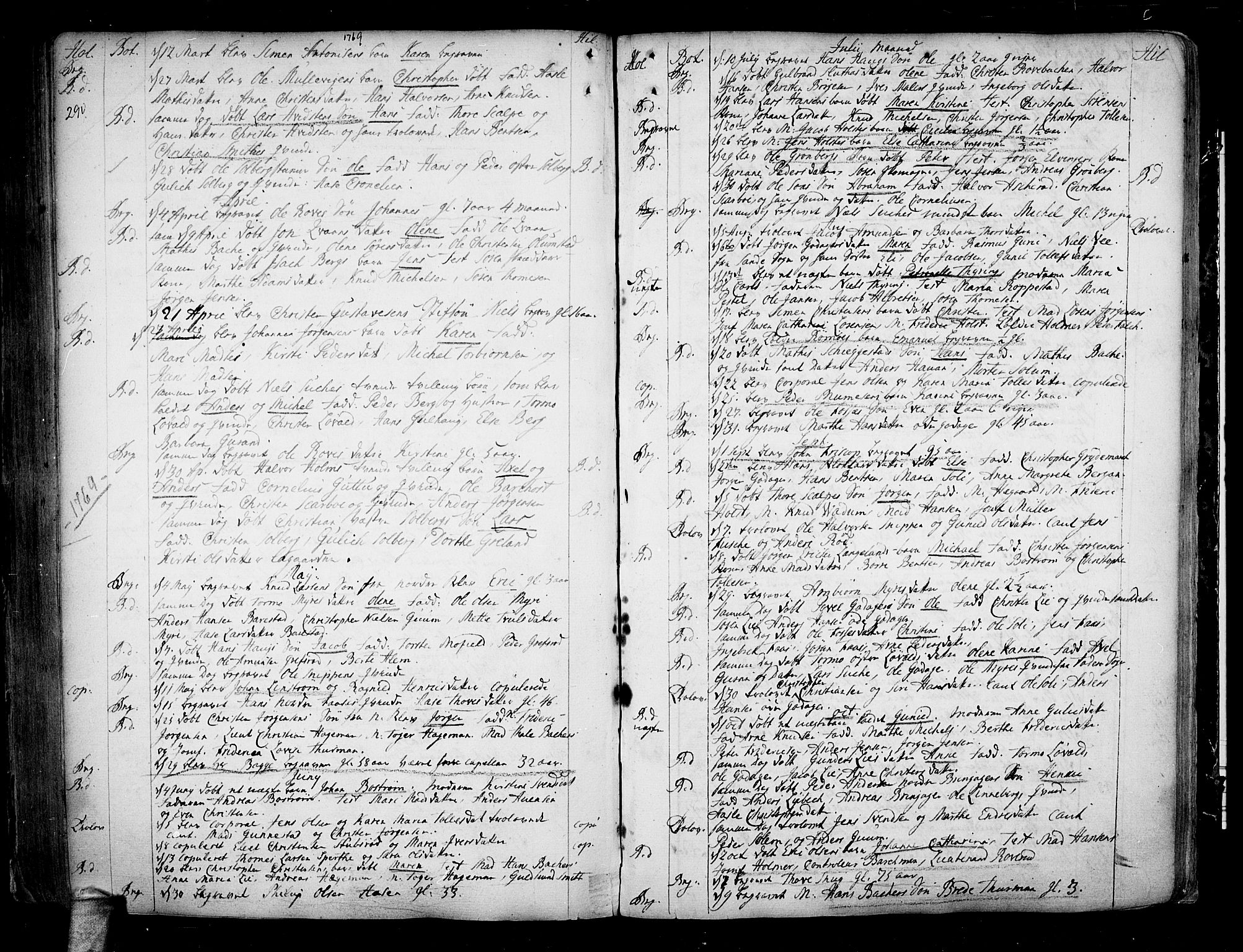 Botne kirkebøker, AV/SAKO-A-340/F/Fa/L0001a: Parish register (official) no. I 1A, 1707-1778, p. 290-291